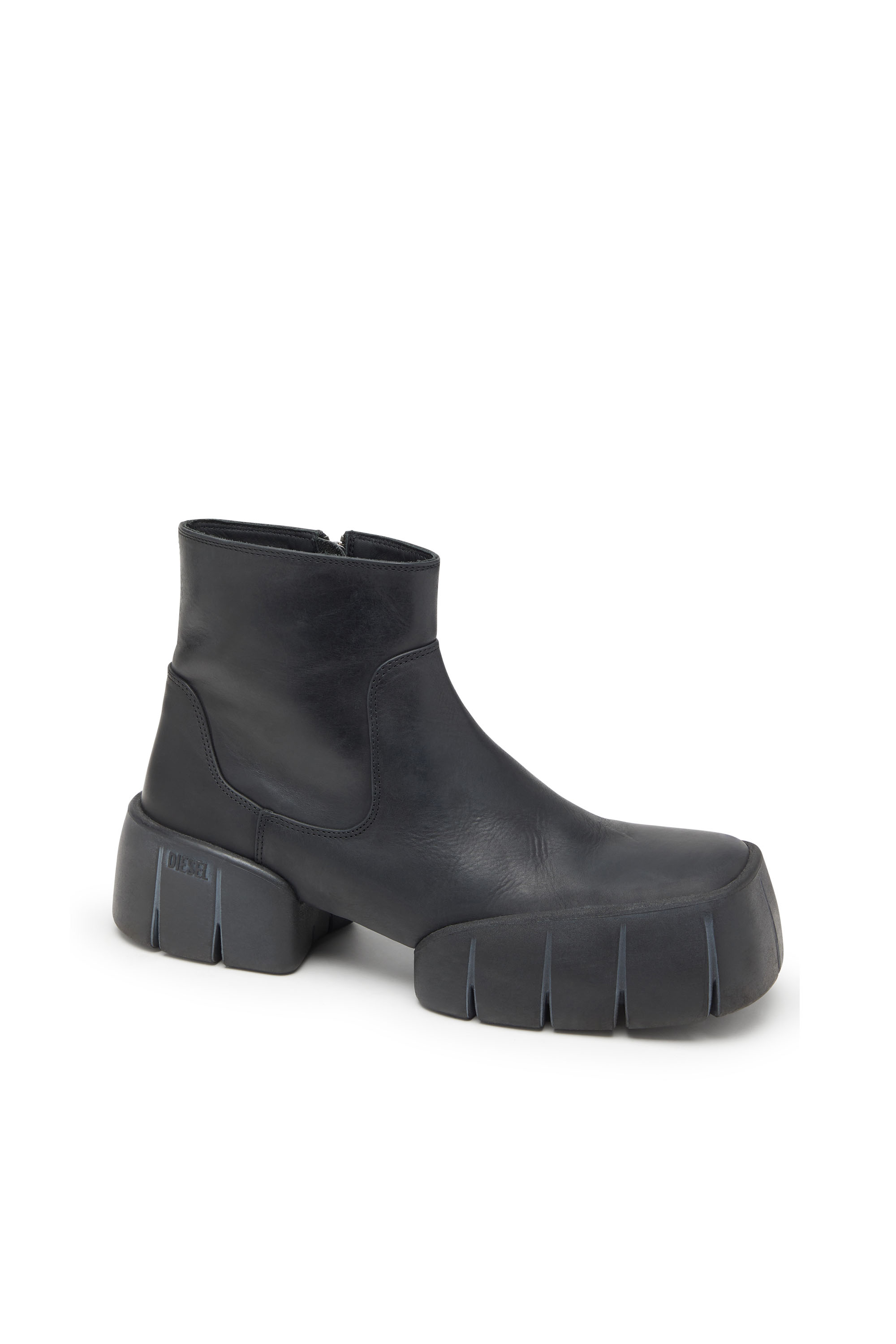 D-TEX BT, Schwarz Diesel - D-TEX BT, Herren Stiefeletten aus Fetteleder mit geteilter Sohle in Schwarz - 6
