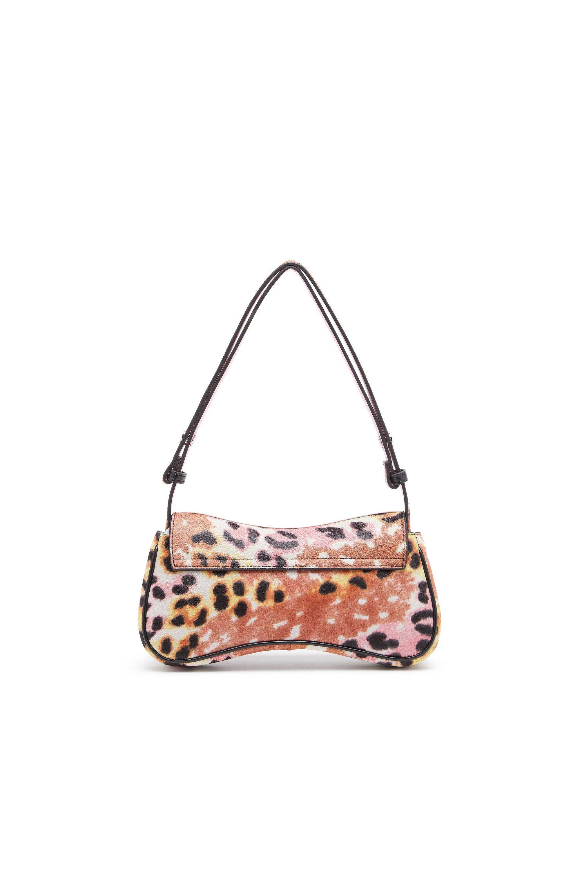 Diesel - PLAY CLUTCH, Damen Play-Clutch aus Kalbshaar mit Leoparden-Print in Braun - 2