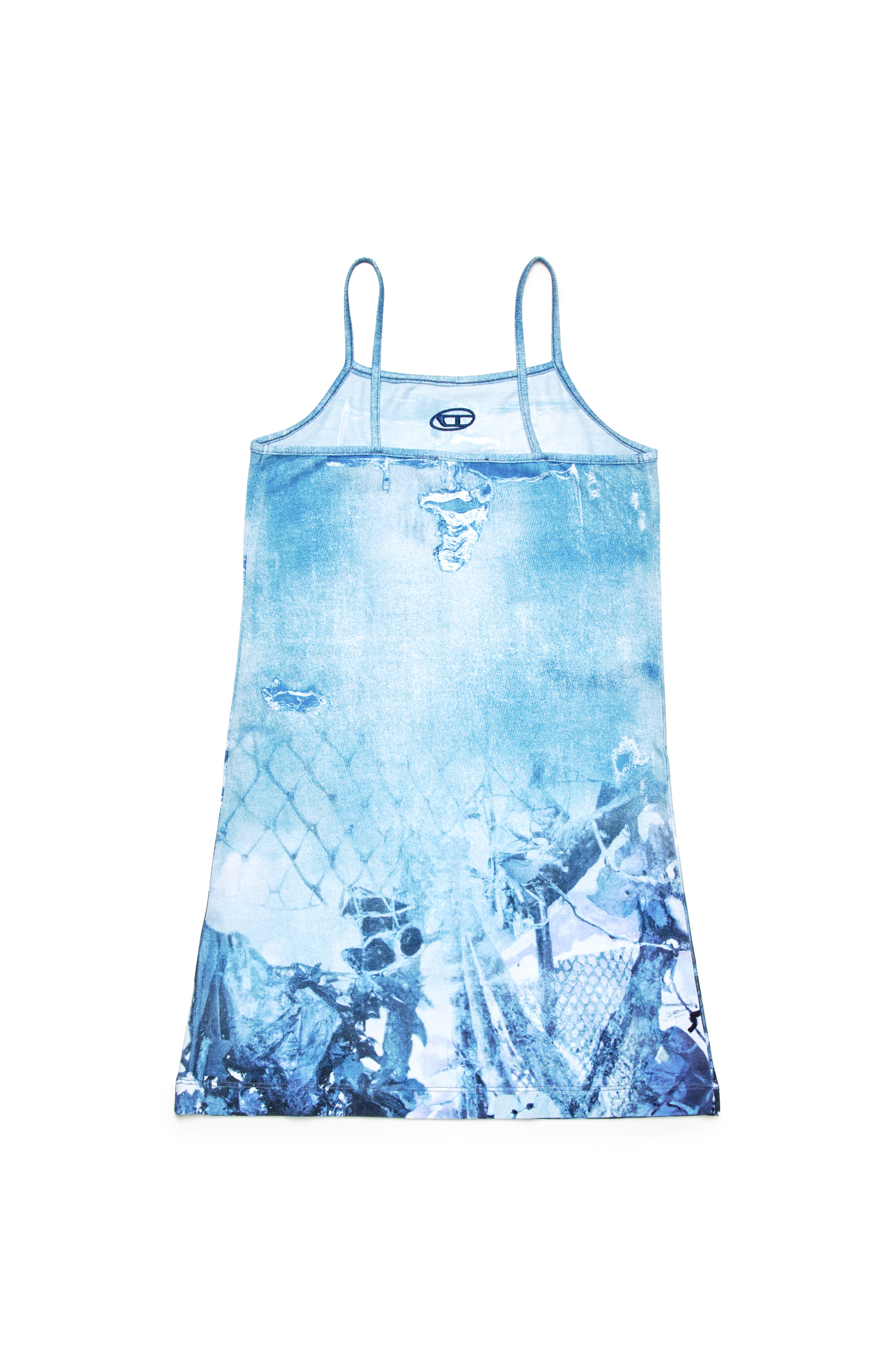 Diesel - DHOPPYN, Damen Kurzes Kleid mit Camouflower-Print in Hellblau - 2