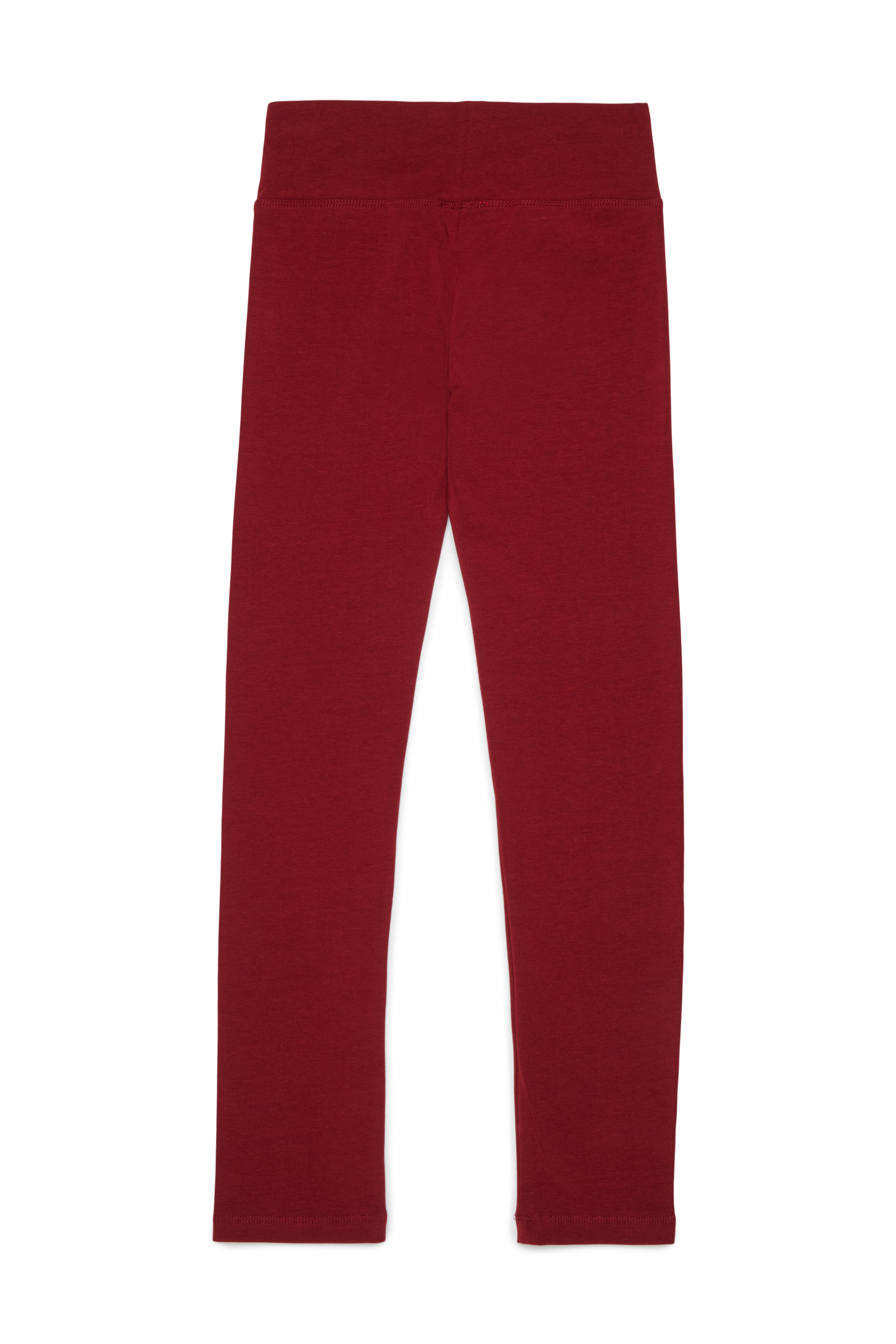 Diesel - PCEFY, Damen Baumwoll-Leggings mit abgeschnittenem Logo in Rot - 2
