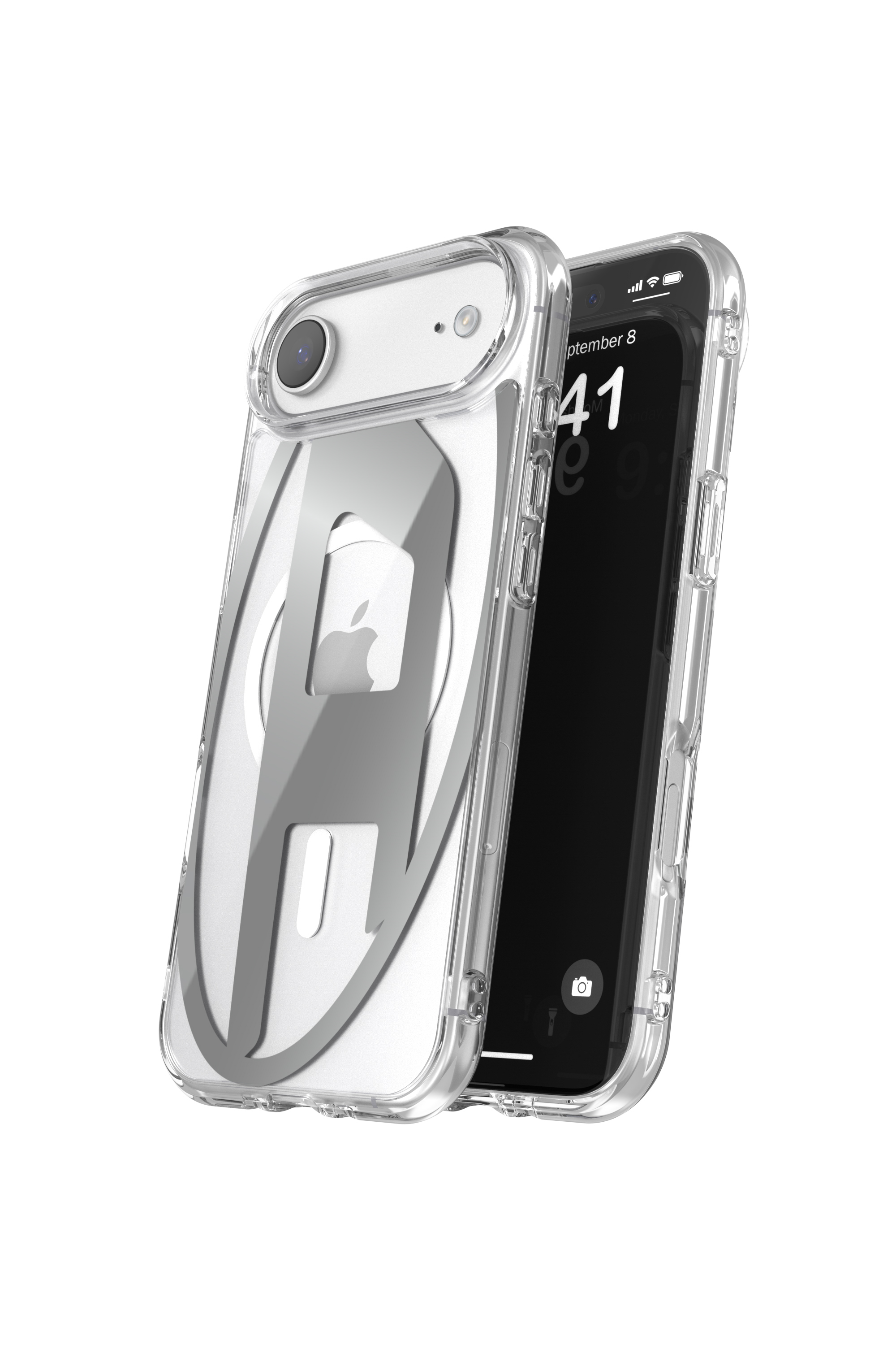 Diesel - 60412 AOP CASE, Unisex Oval D Metallic Case mit Magsafe f&uuml;r iPhone 17 Air in Grau - 3