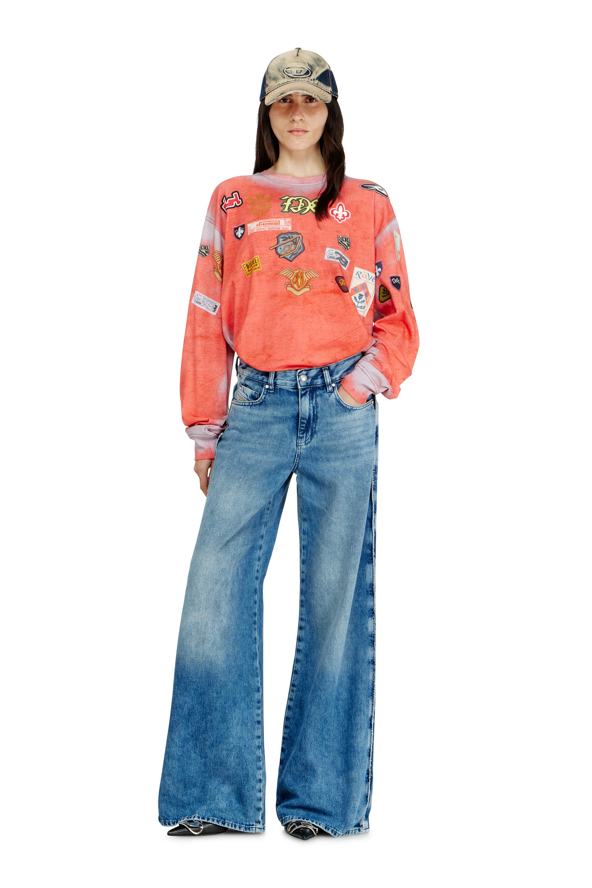 Diesel - Damen Flare Jeans 1978 D-Akemi 0ADCJ, Mittelblau - 2