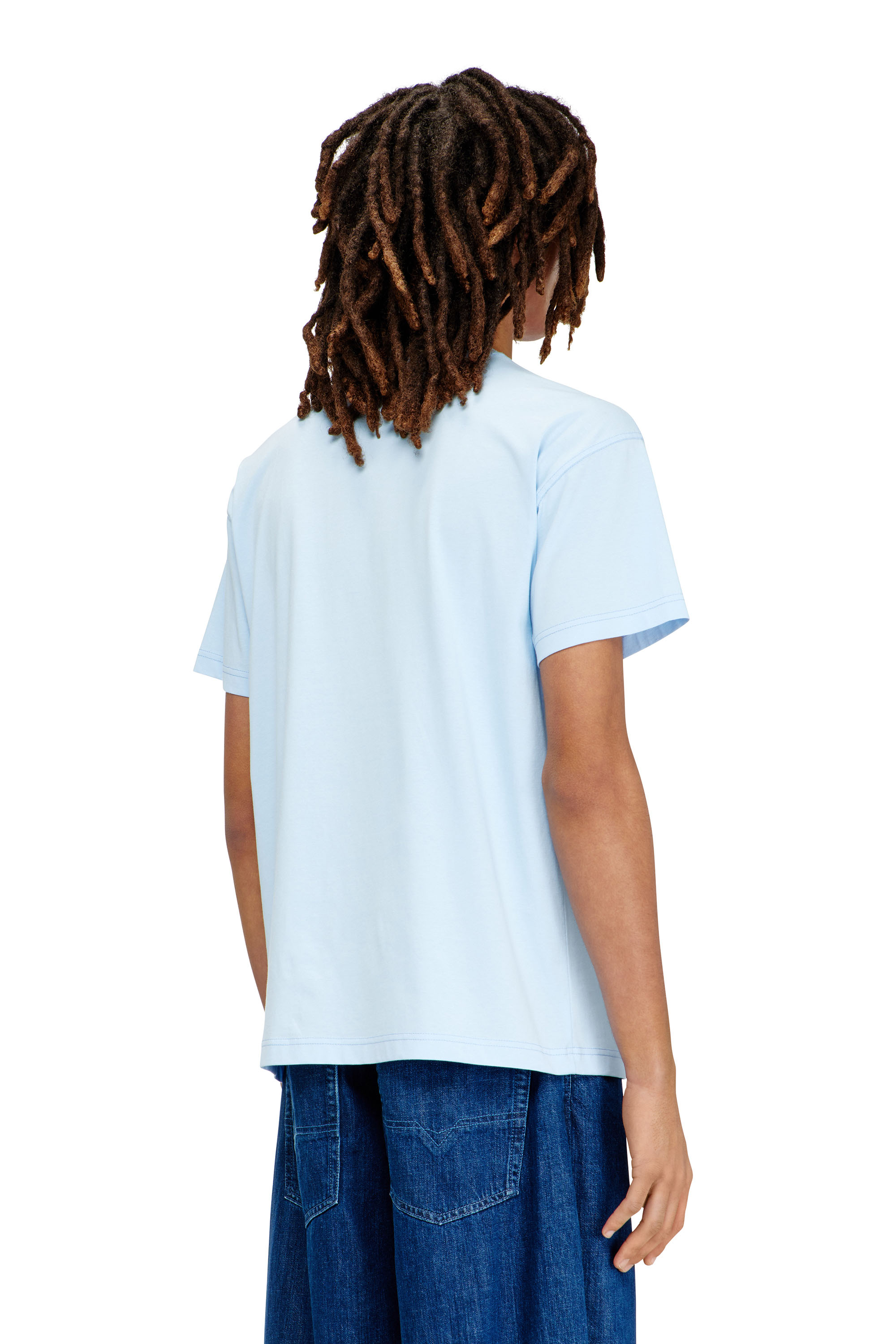 Diesel - T-NORM-V13, Herren T-Shirt mit Plastisol-Print in Azurblau - 4