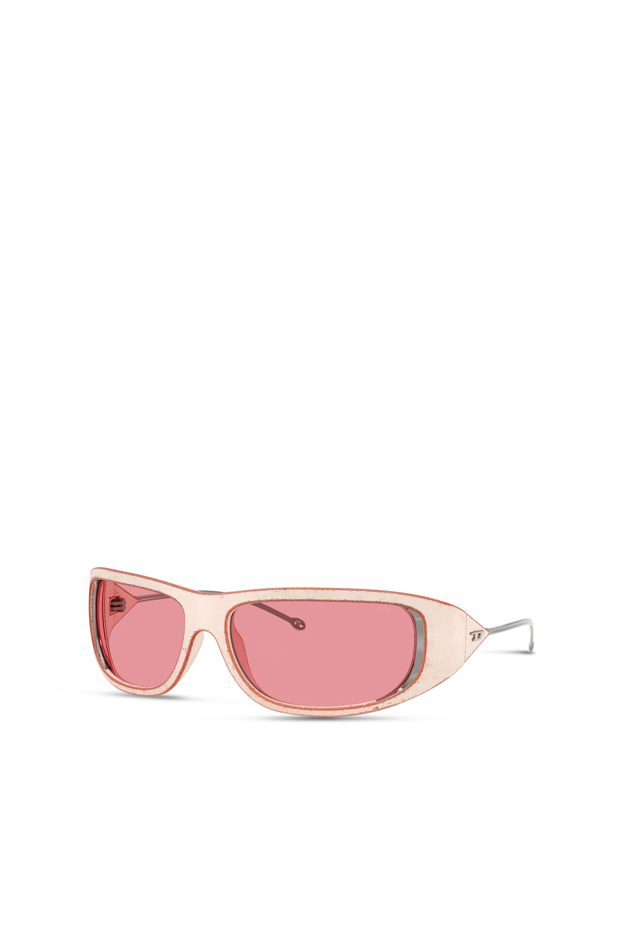 Diesel - 0DL3001 SIZE 61, Unisex Wraparound-Stil Brille in Rosa - 4