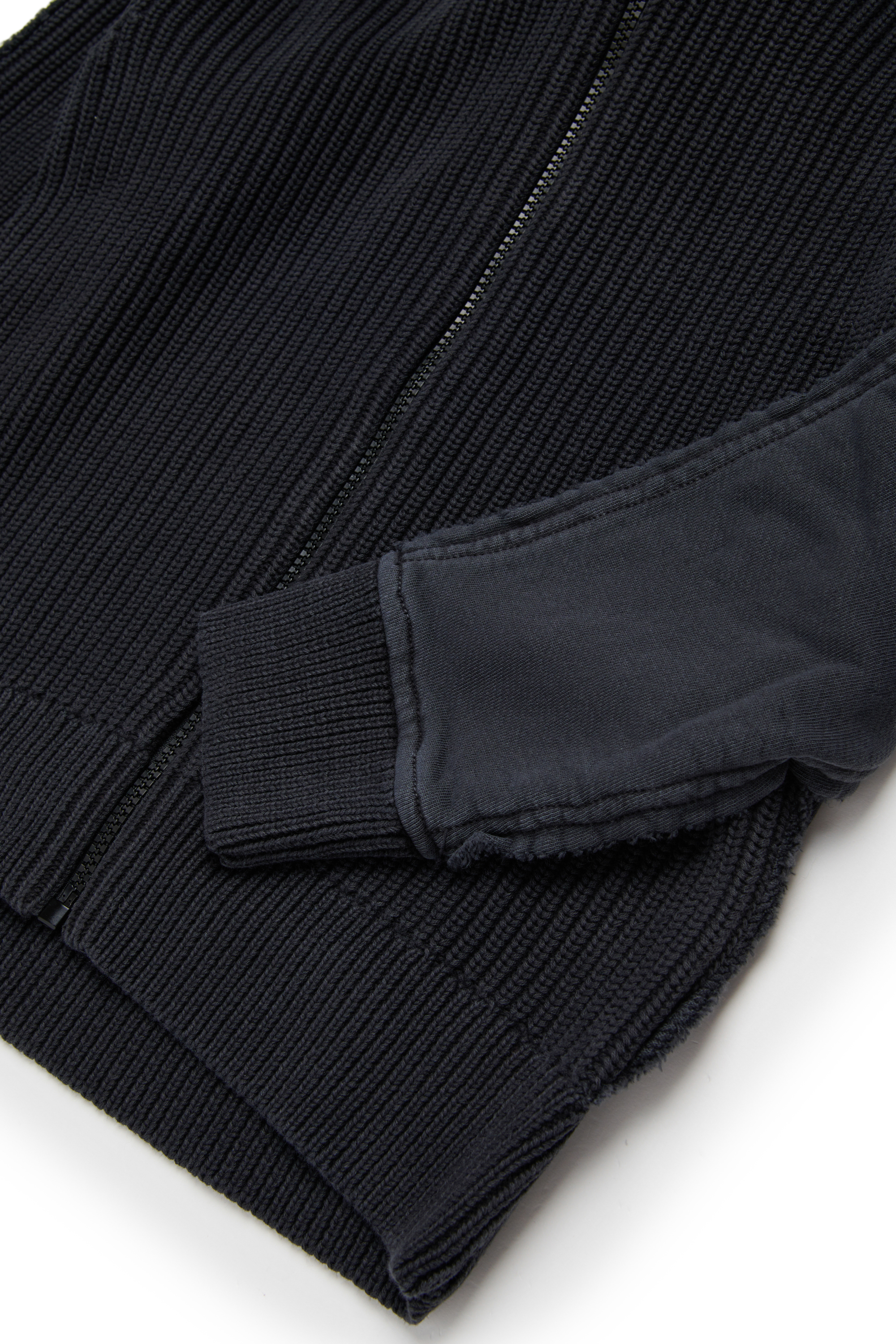 Diesel - KOBERTO OVER, Herren Baumwoll-Hoodie mit Reißverschluss in Schwarz - 4