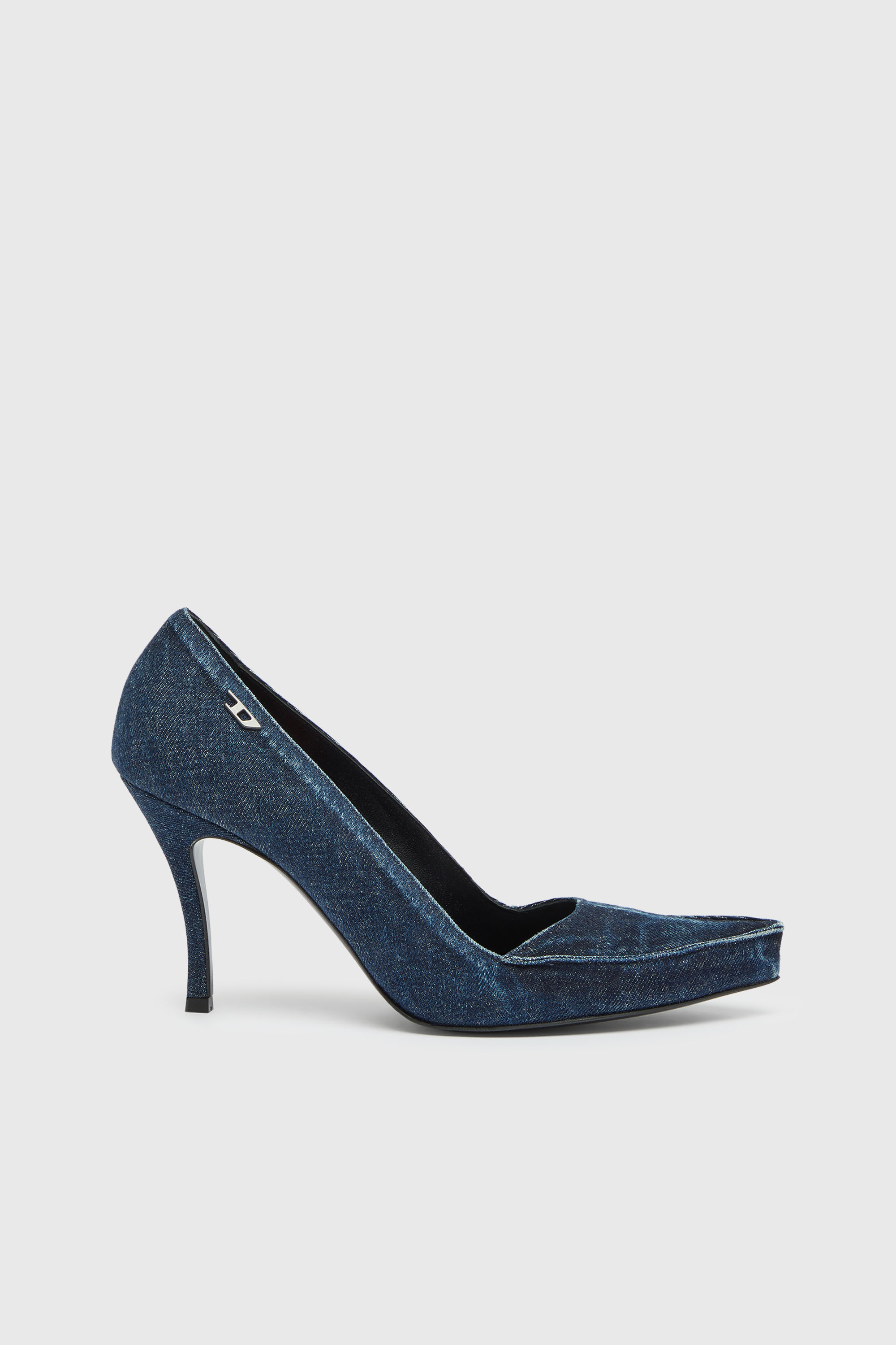 Diesel - D-LUCETTE-90-PUMP D, Damen D-Lucette-Pumps aus Denim in null - 1