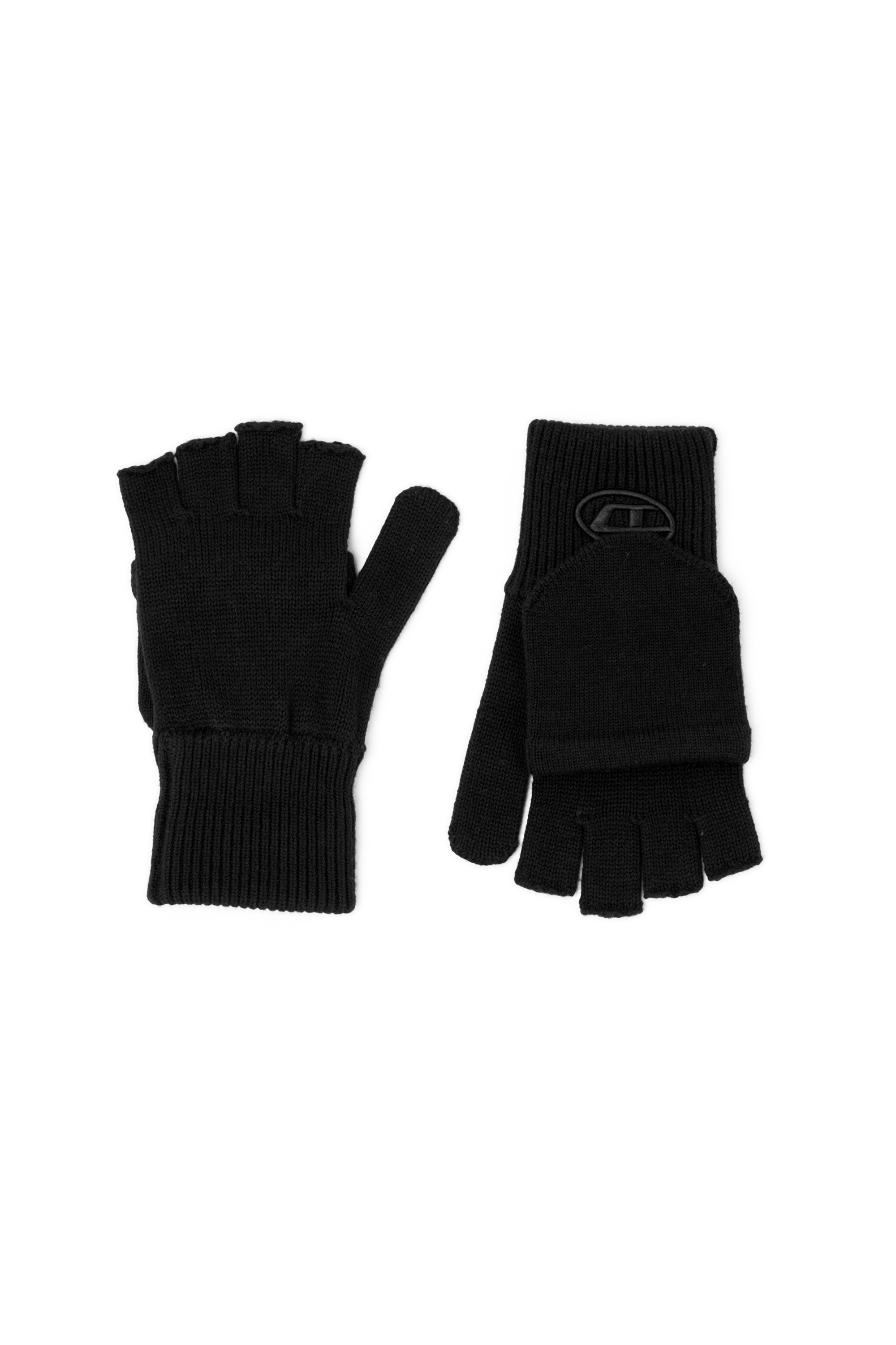 Diesel - K-CODY-B, Unisex Handschuhe aus Wollmischung mit Oval-D-Logo in Schwarz - 2