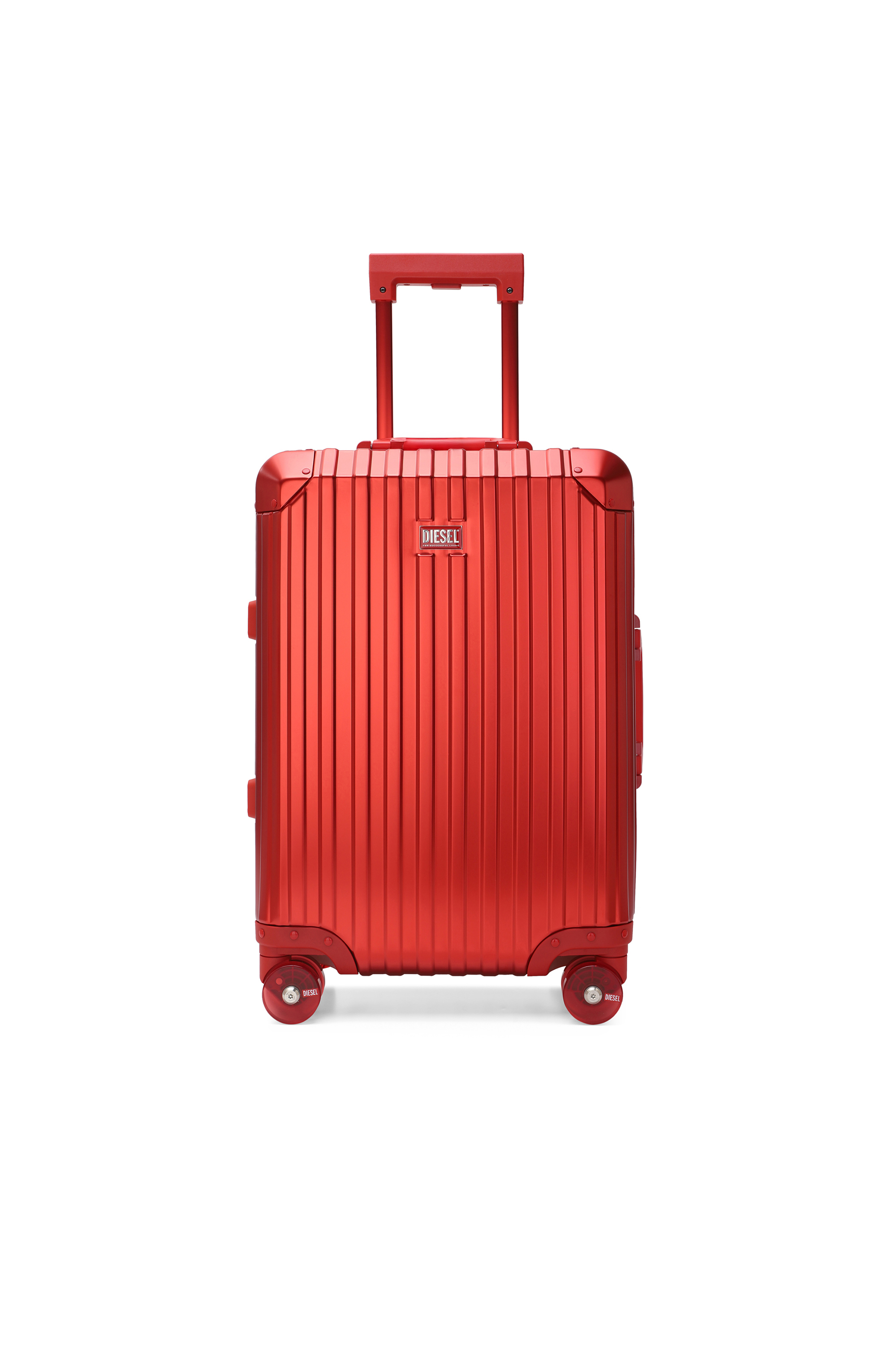 Diesel - DIESEL ALUMINUM TROLLEY- DSL002, Unisex Koffer aus Aluminium Gr&ouml;&szlig;e S in Rot - 1