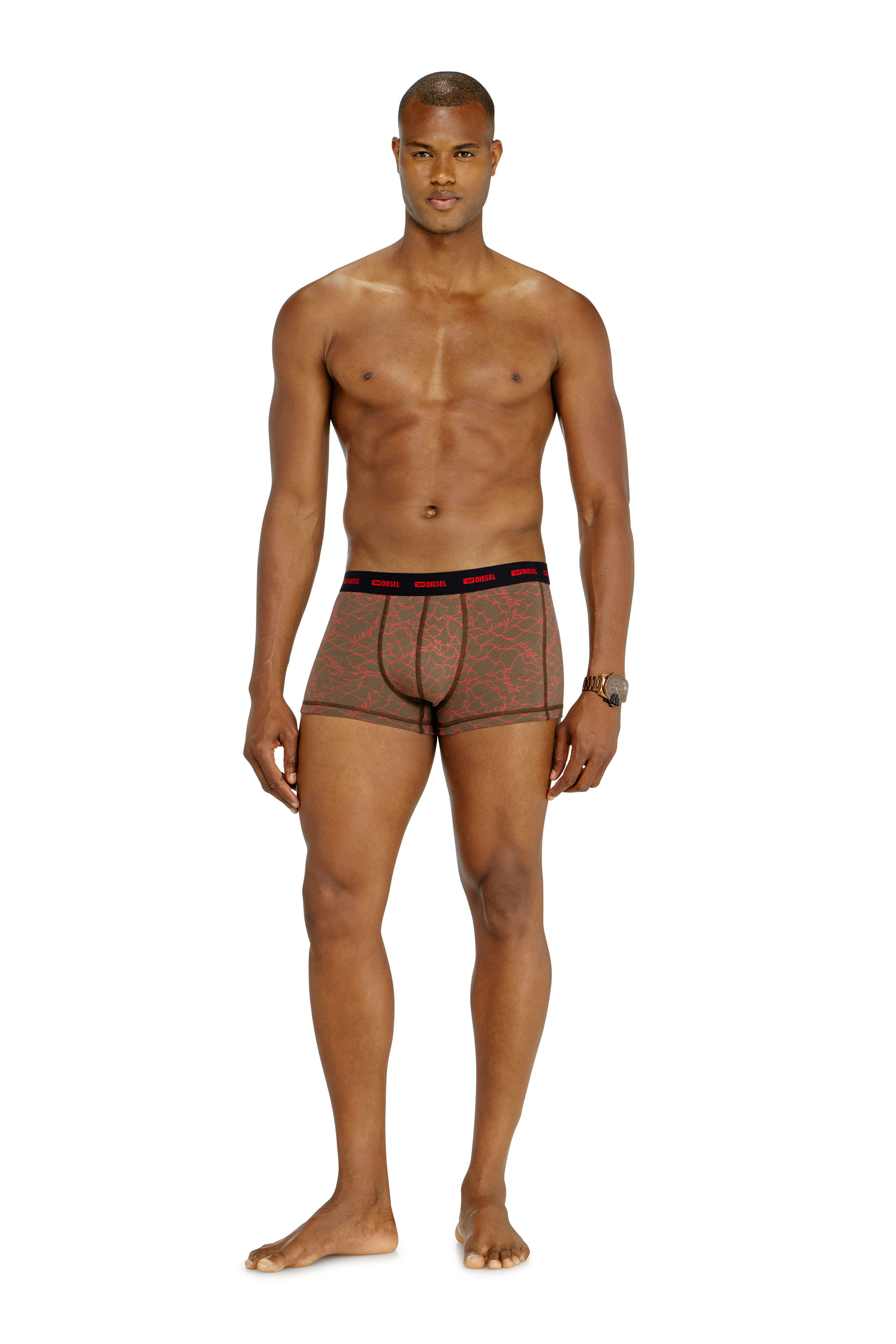 Diesel - DAMIEN-UTLT-3PACK, Herren Dreierpack Trunks mit grafischem Motiv in Bunt - 1