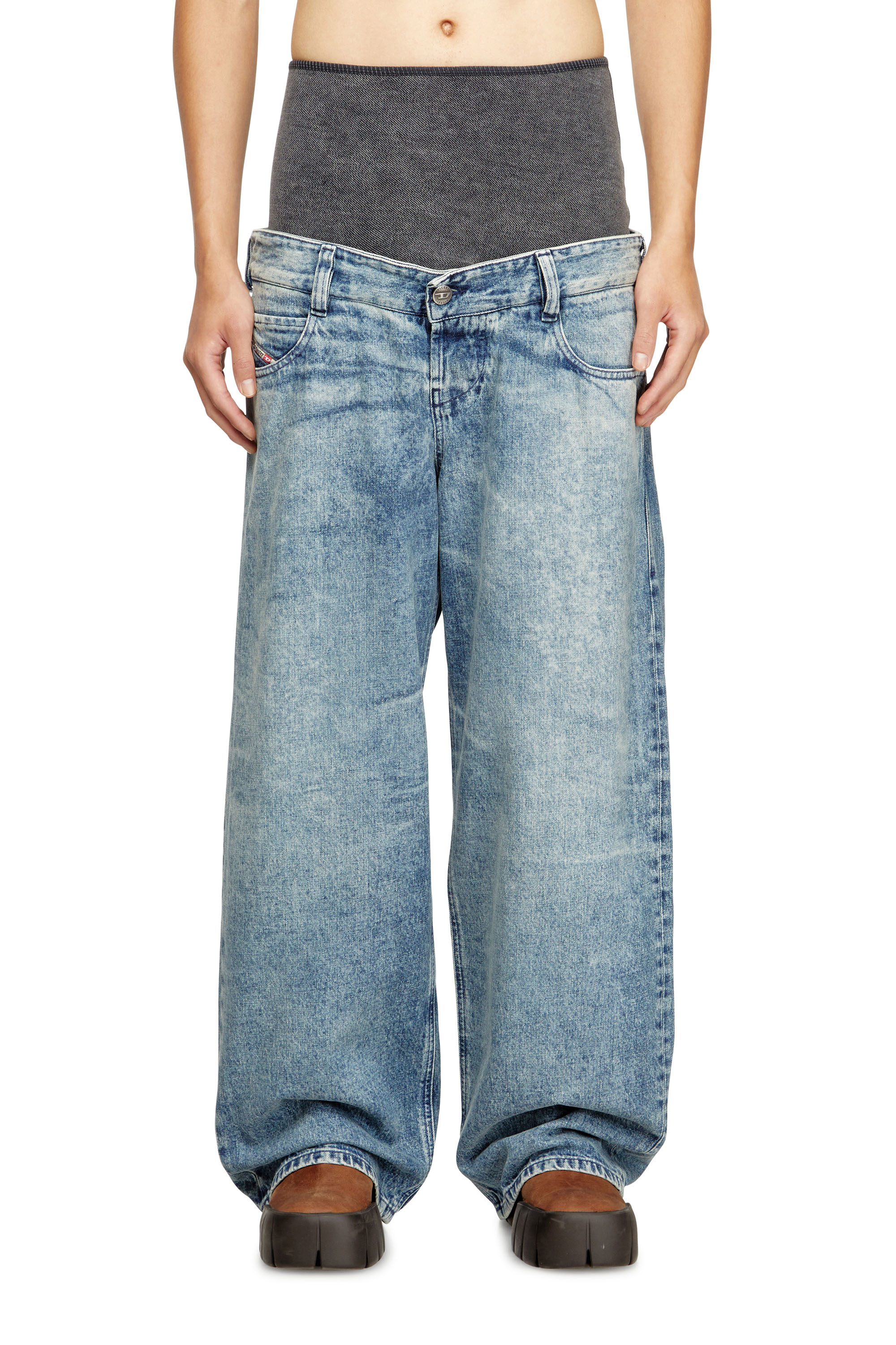 Diesel - Herren Relaxed Jeans D-Eni 09N97, Mittelblau - 1