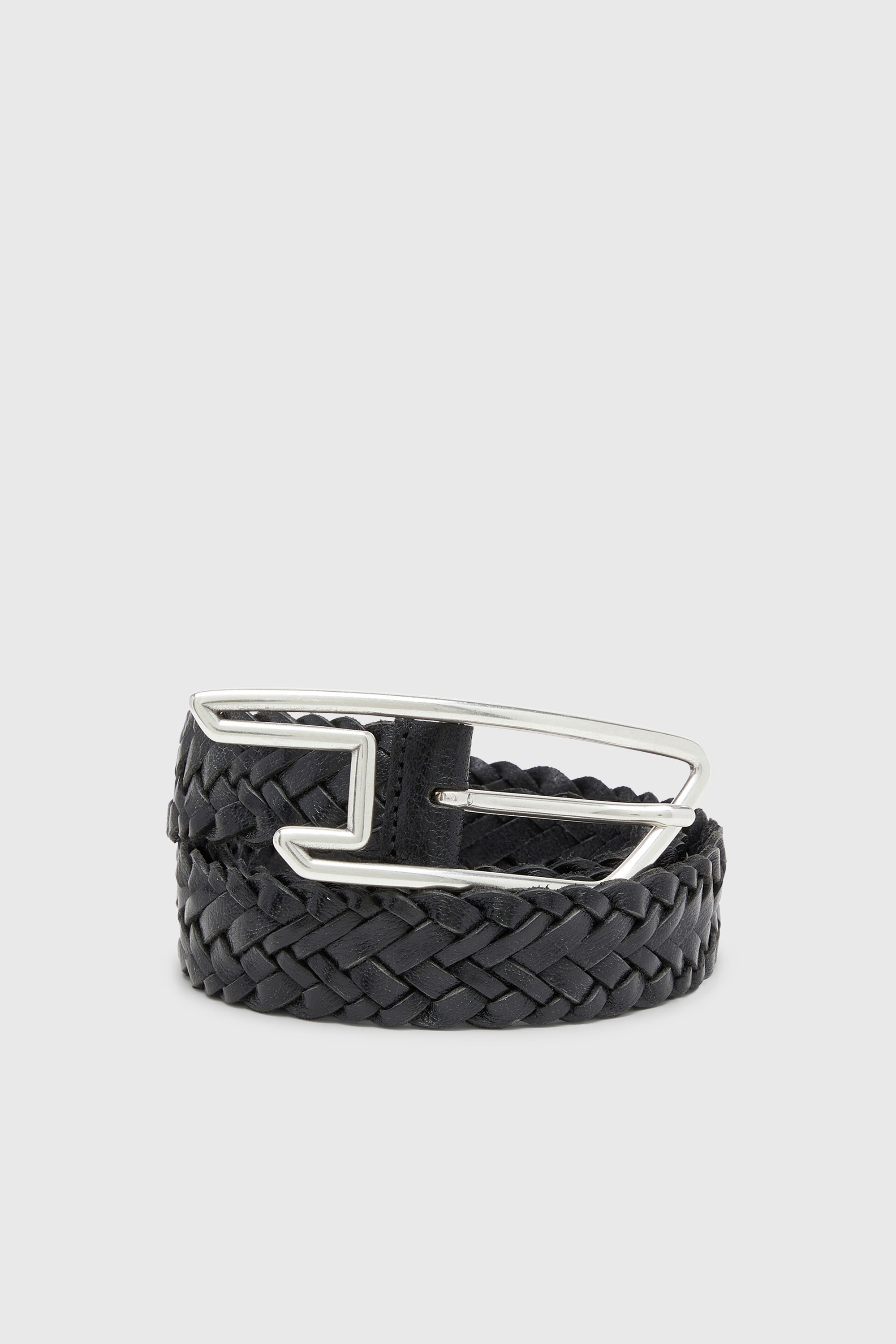 Diesel - B-D LINE 30 BRAIDERED, Unisex 3 cm G&uuml;rtel aus geflochtenem Leder in Schwarz - 3