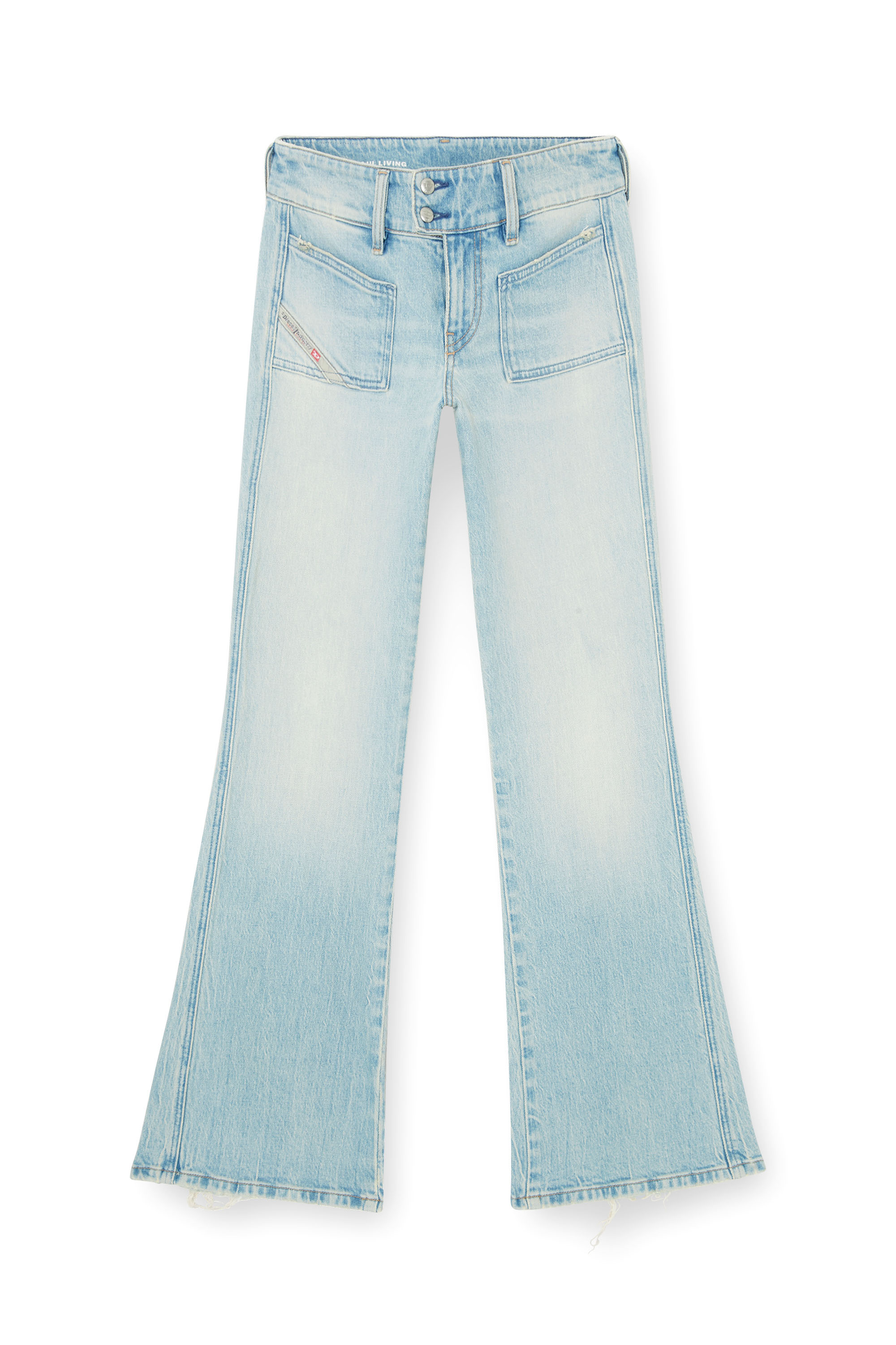 Diesel - Damen Bootcut Jeans D-Hush 0KBBX, Hellblau - 3