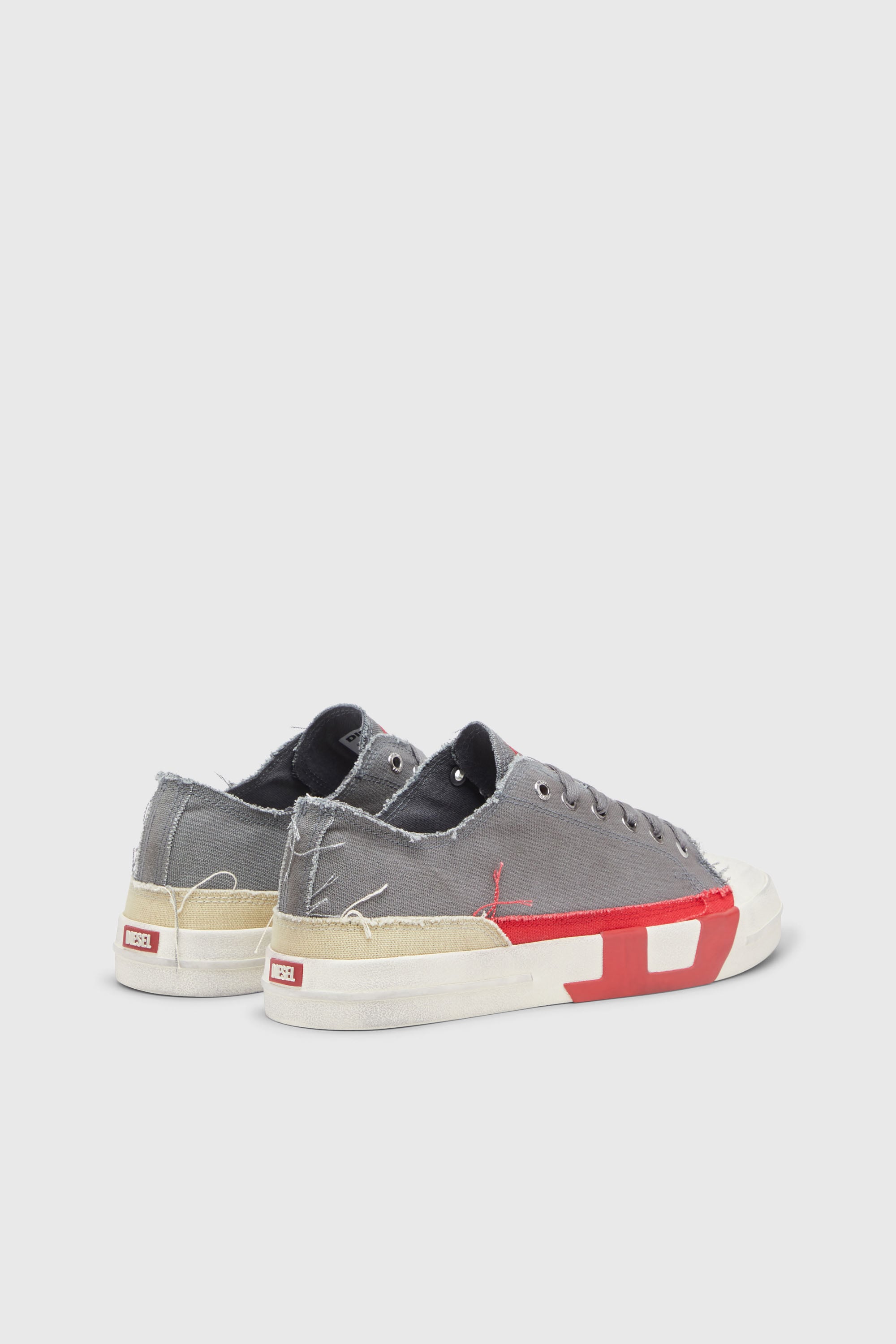 Diesel - S-D-VERSE LOW, Herren S-D-Verse-Canvas-Sneakers mit Schmutz-Effekt in Grau - 3