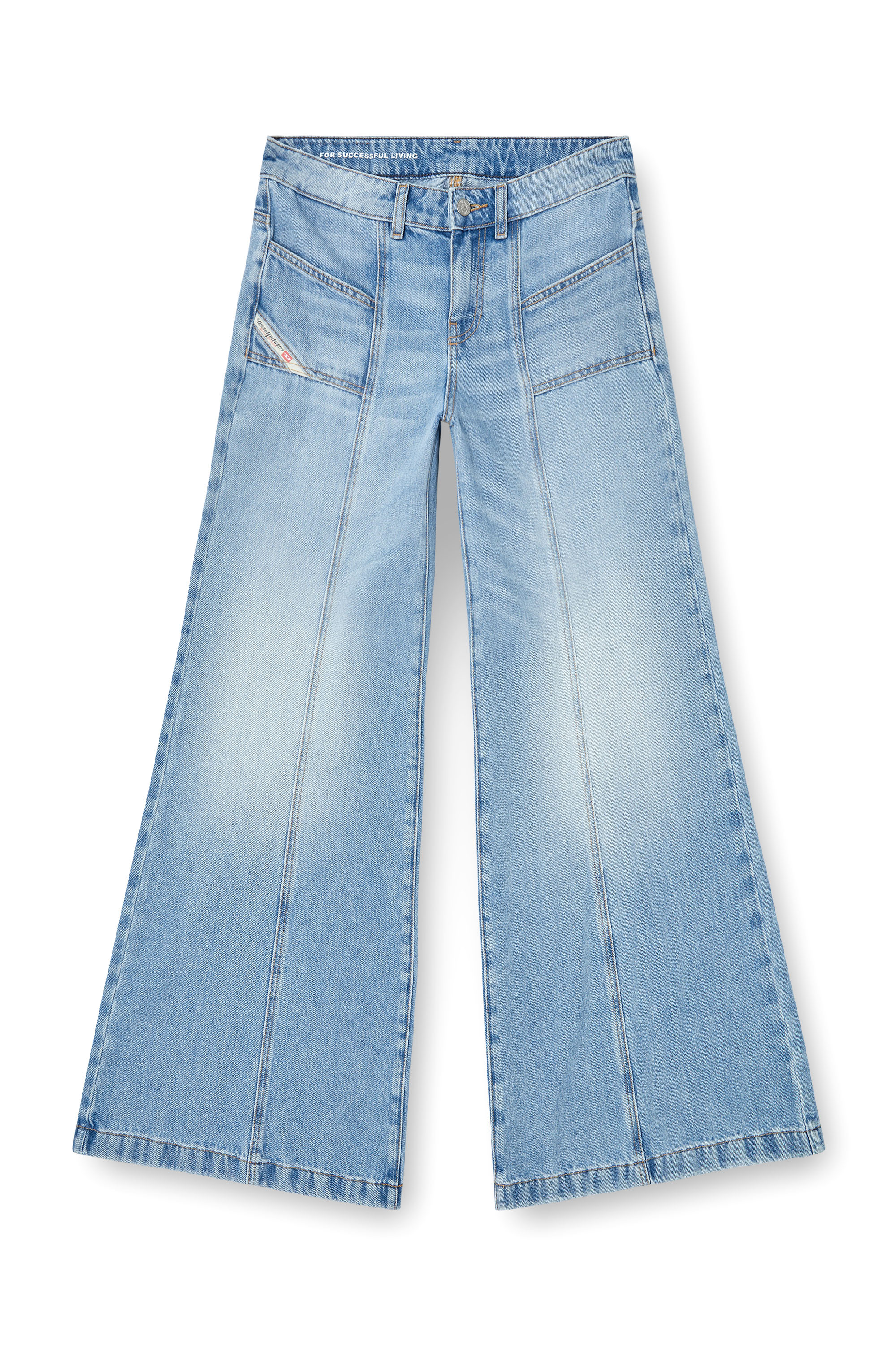Flare Jeans D-Akii 0CLBA, Light Blue Diesel - Woman's Flare Jeans D-Akii 0CLBA, Light Blue - 2