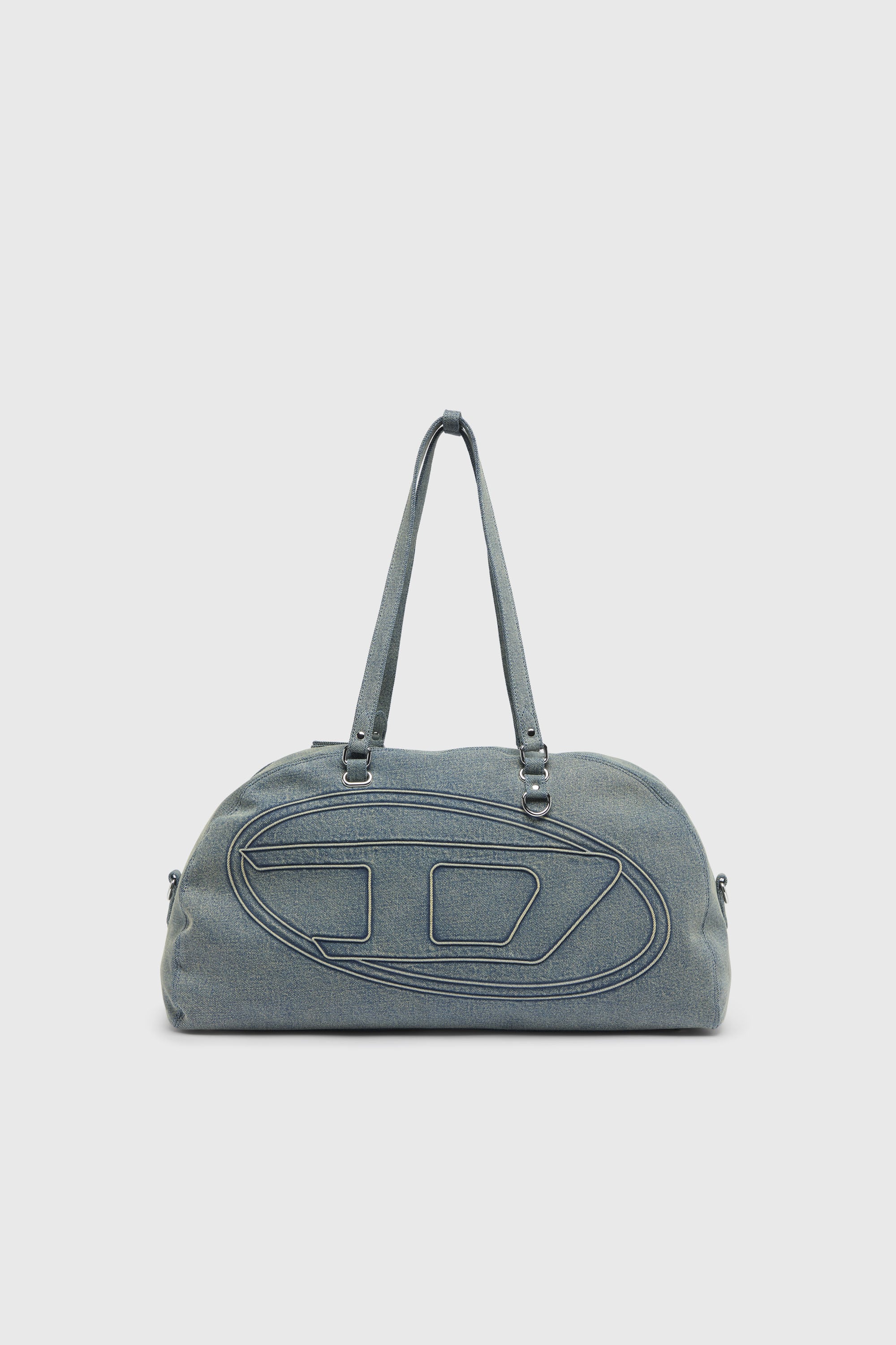 Diesel - 1DR DOME SOFT DUFFLE XL, Unisex 1DR Dome-Duffle-Tasche aus Denim mit Oval D Logo in Hellblau - 1