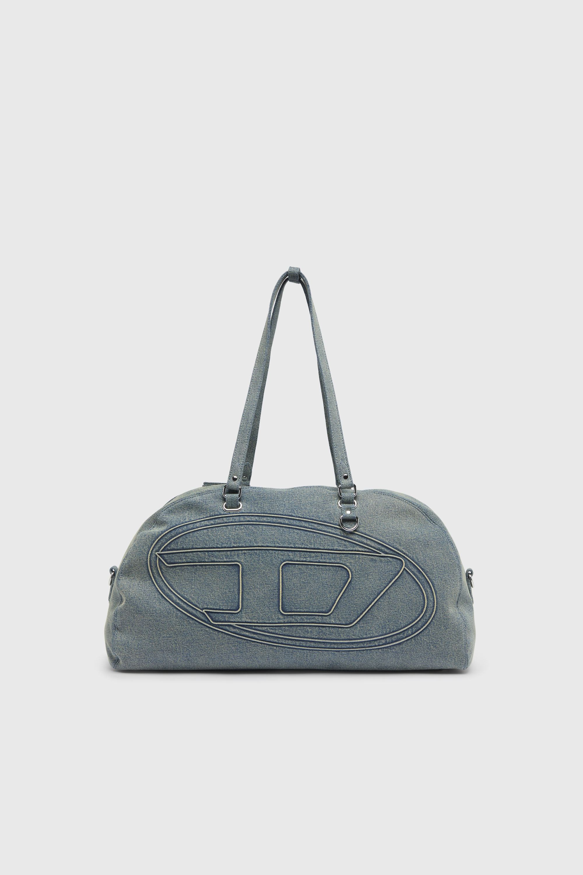 Diesel - 1DR DOME SOFT DUFFLE XL, Unisex 1DR Dome-Duffle-Tasche aus Denim mit Oval D Logo in Hellblau - 2