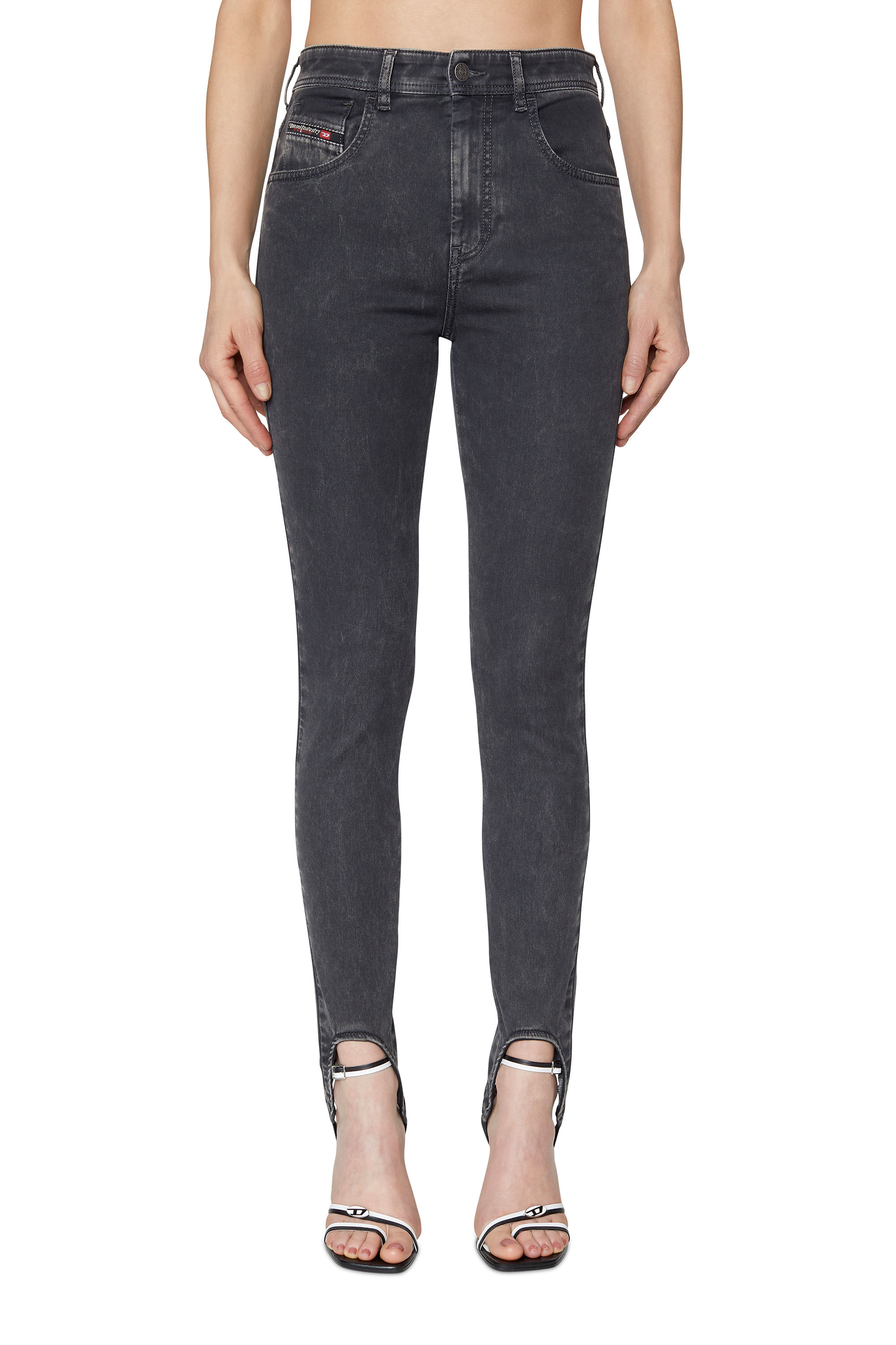 Diesel - Slandy Joggjeans® 069ZM Super skinny, Schwarz/Dunkelgrau - Image 1