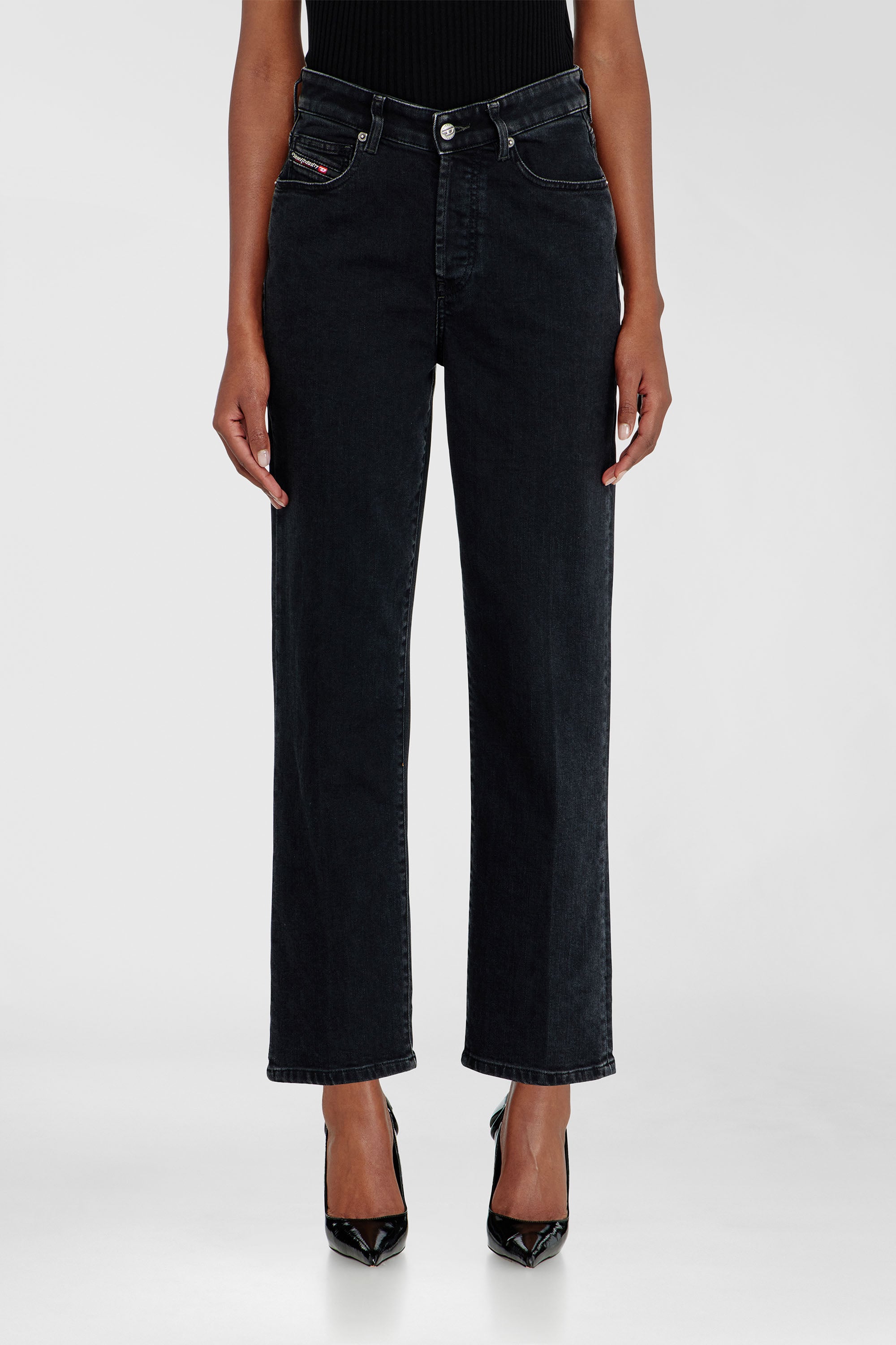 Diesel - Damen Regular Jeans 1981 D-Went 09N89, Schwarz/Dunkelgrau - 2