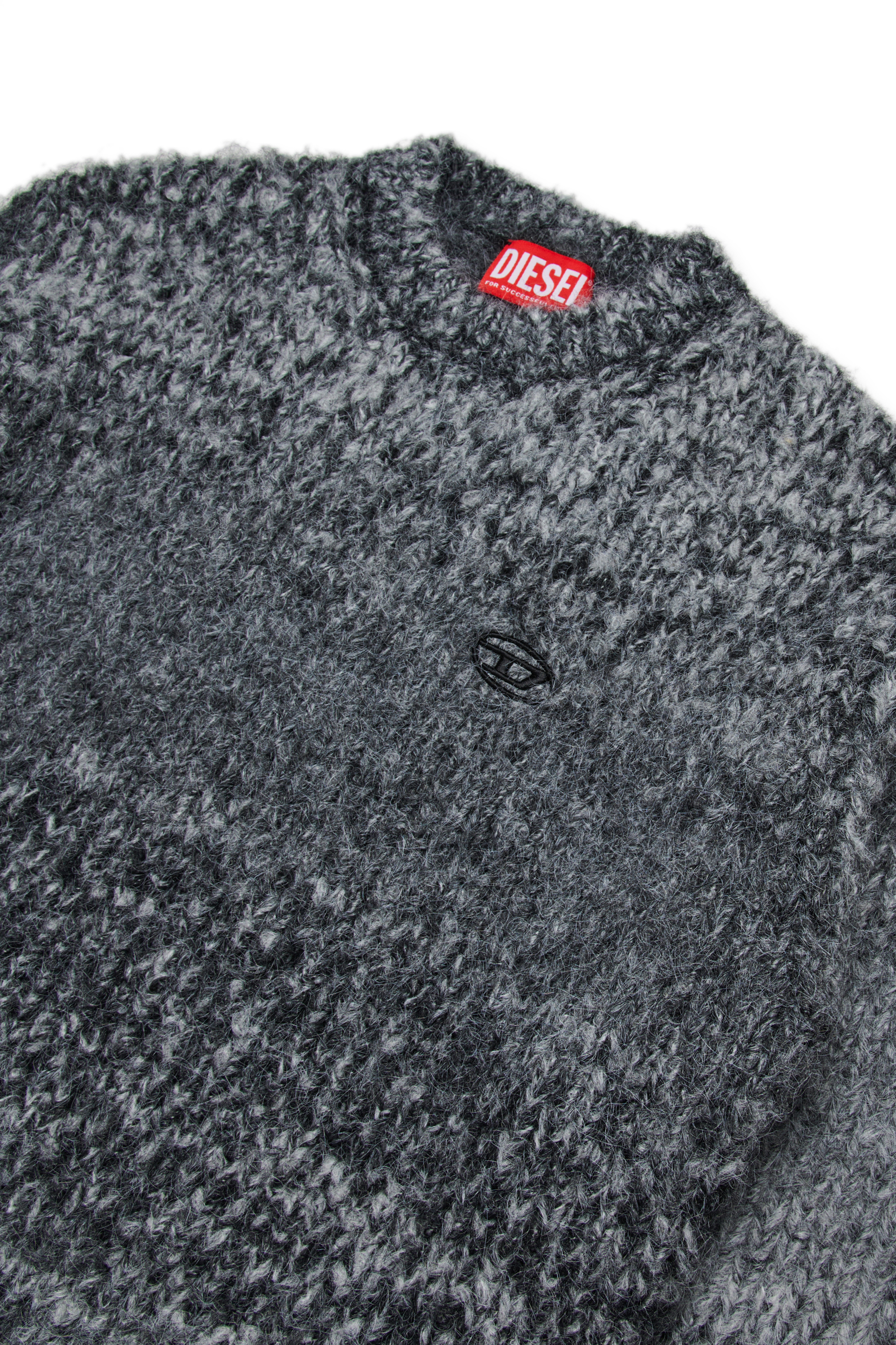 Diesel - KRASTA OVER, Unisex Bouclé-Wollpullover in Schwarz - 3