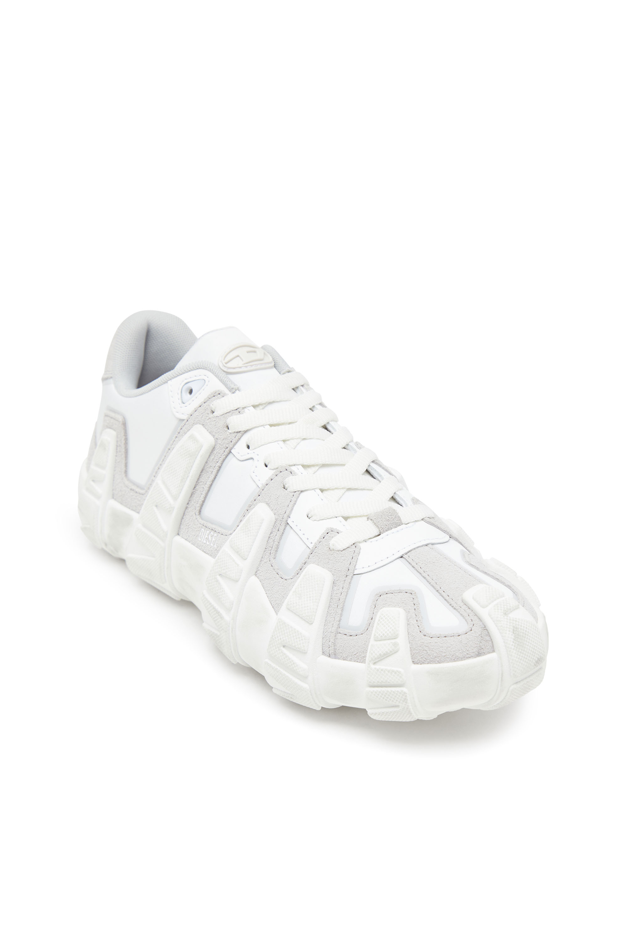 Diesel - S-D-GRIFFE LOW, Herren S-D-Griffe - Turnschuhe aus Nylon in Weiss/Grau - 6
