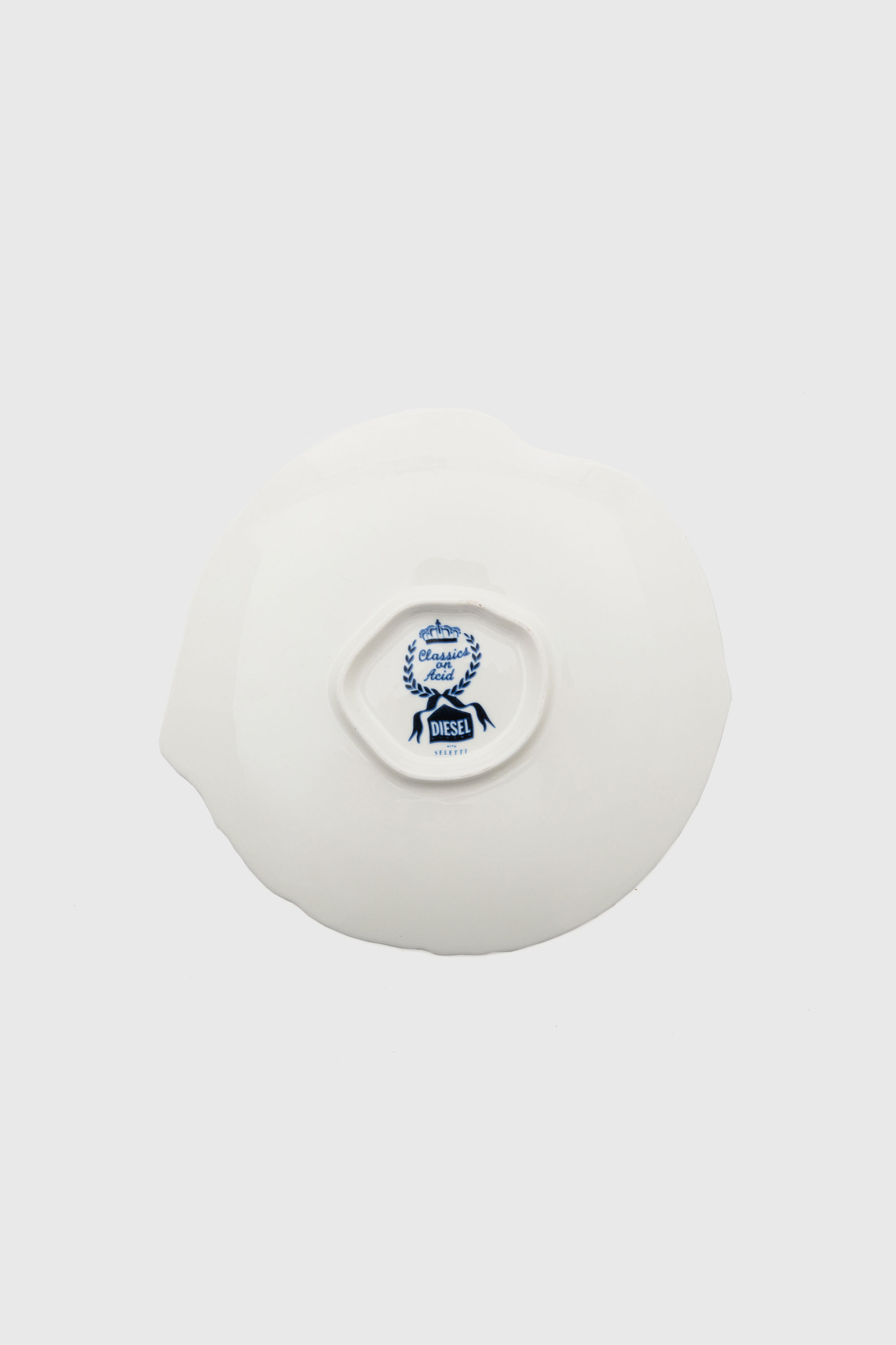 Diesel - 11230 DESSERT PLATE IN PORCELAIN "CLASSI, Unisex Dessertteller aus Porzellan in Weiss/Blau - 2