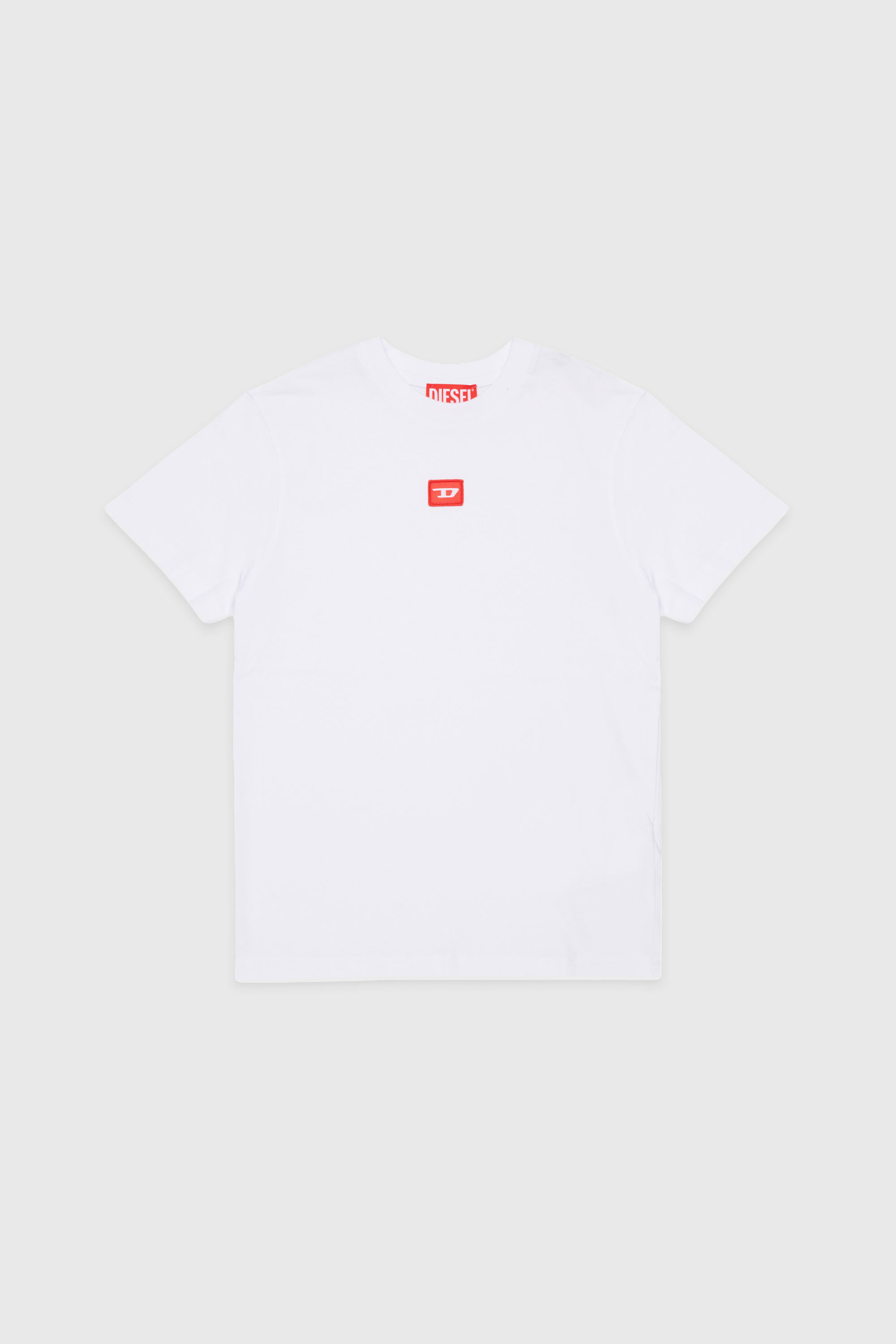 Diesel - TXDIEGO, Herren T-Shirt aus Baumwolle mit Aufn&auml;hern in Wei&szlig; - 1