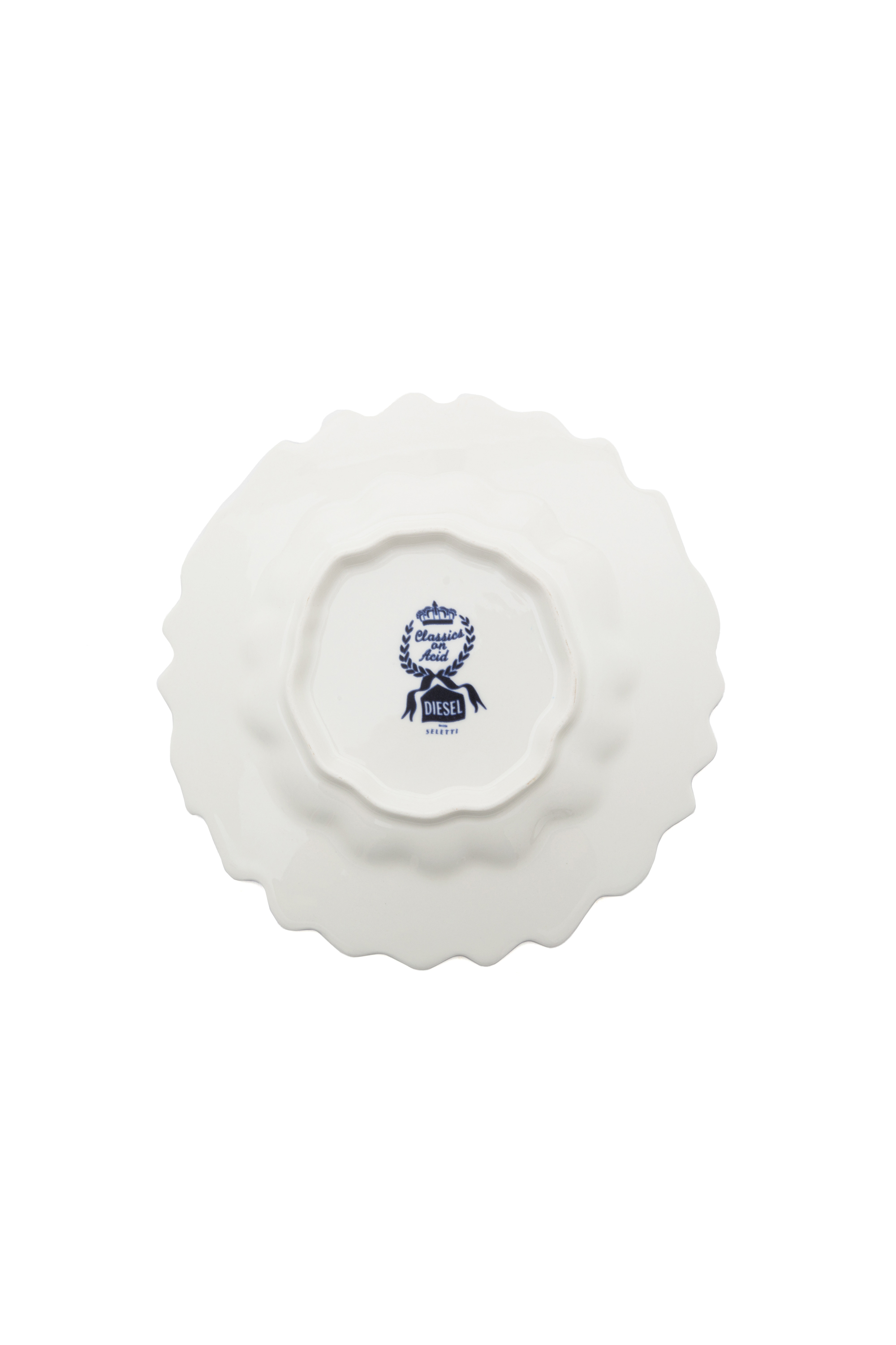 Diesel - 11232 DESSERT PLATE IN PORCELAIN "CLASSI, Unisex Dessertteller aus Porzellan in Weiss/Blau - 2