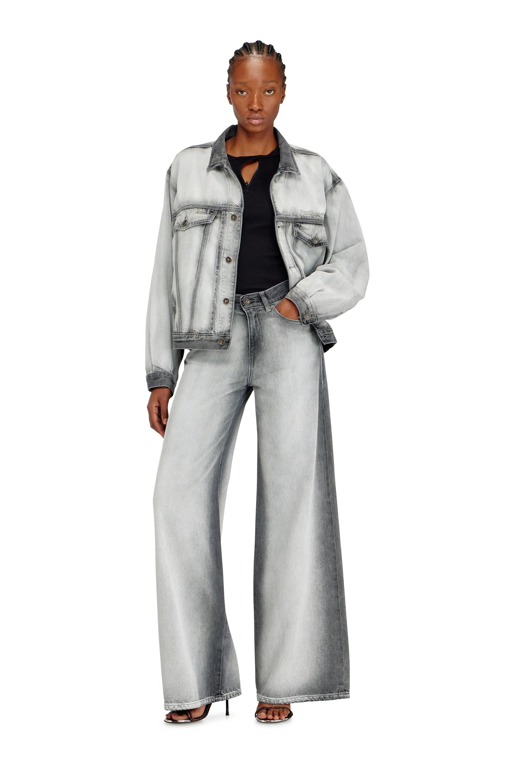 Diesel - Damen Flare Jeans 1978 D-Akemi 09P28, Hellgrau - 2