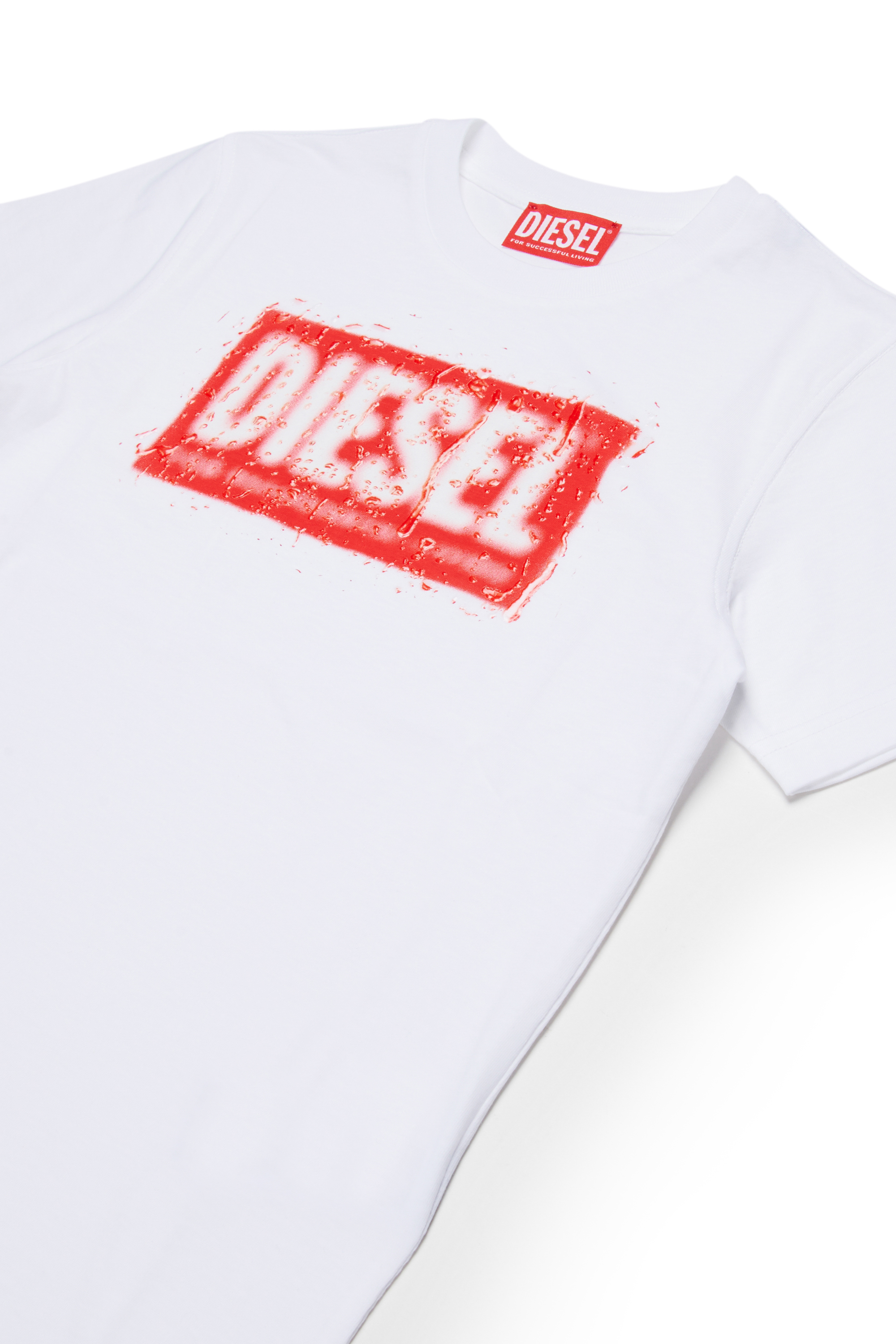 Diesel - TADJUSTQ10, Herren T-Shirt aus Baumwolle mit Logodruck in Weiß - 3