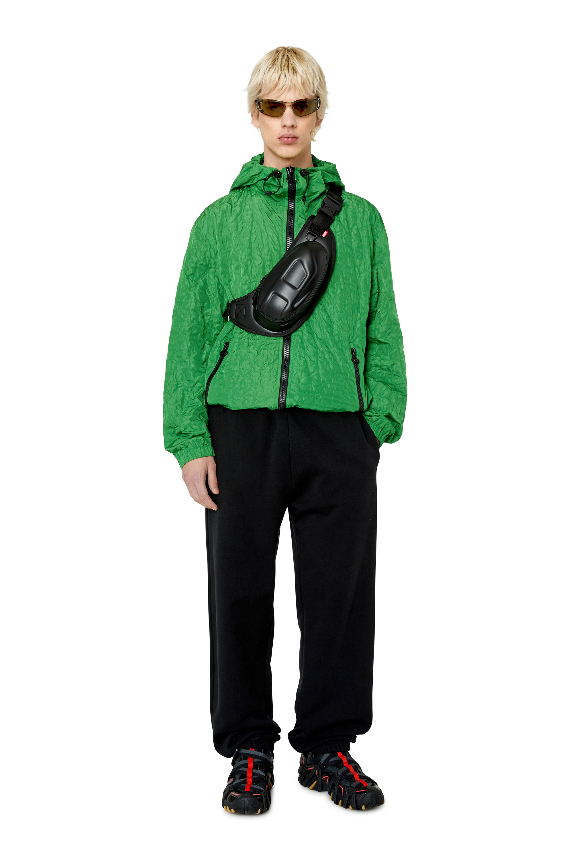 Diesel - 0DL1001, Unisex Sonnenbrille in Wraparound-Konstruktion in Grün - 4