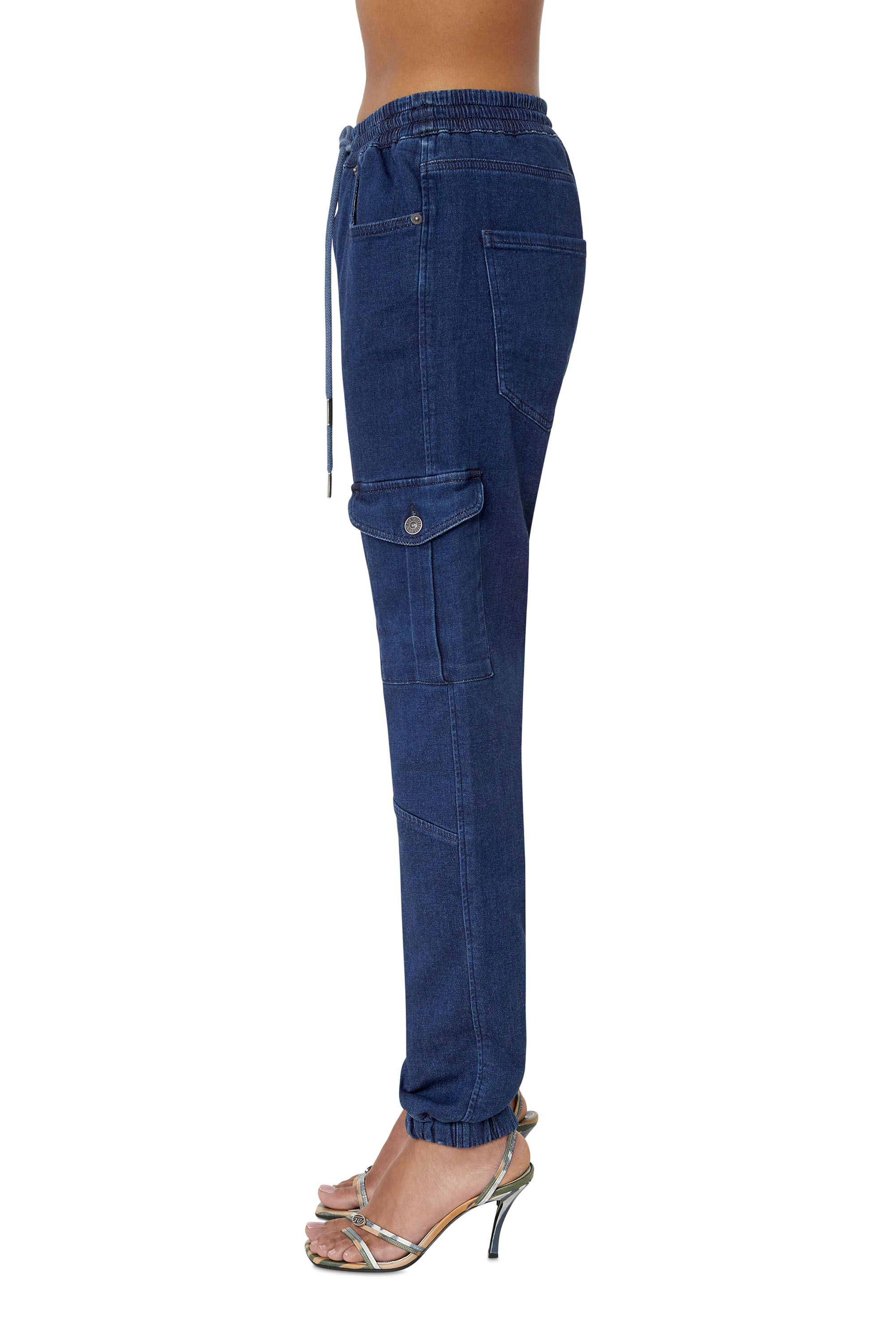 Diesel - Slim D-Ursy Track Denim 069ZQ, Dunkelblau - Image 4