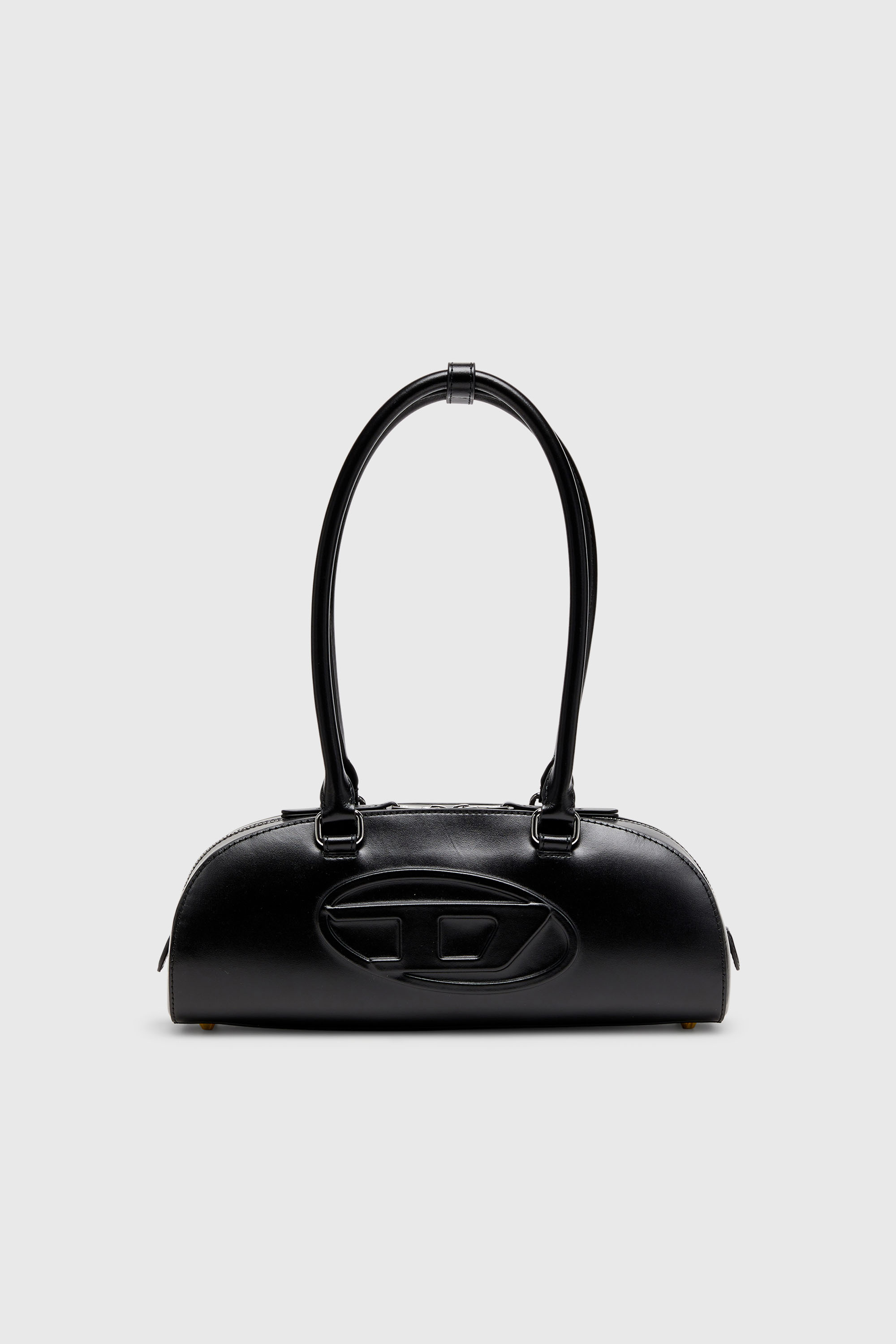 Diesel - 1DR DOME SHOULDER EW, Damen 1DR Dome - Langgezogene Bowlingtasche aus Leder in Schwarz - 1