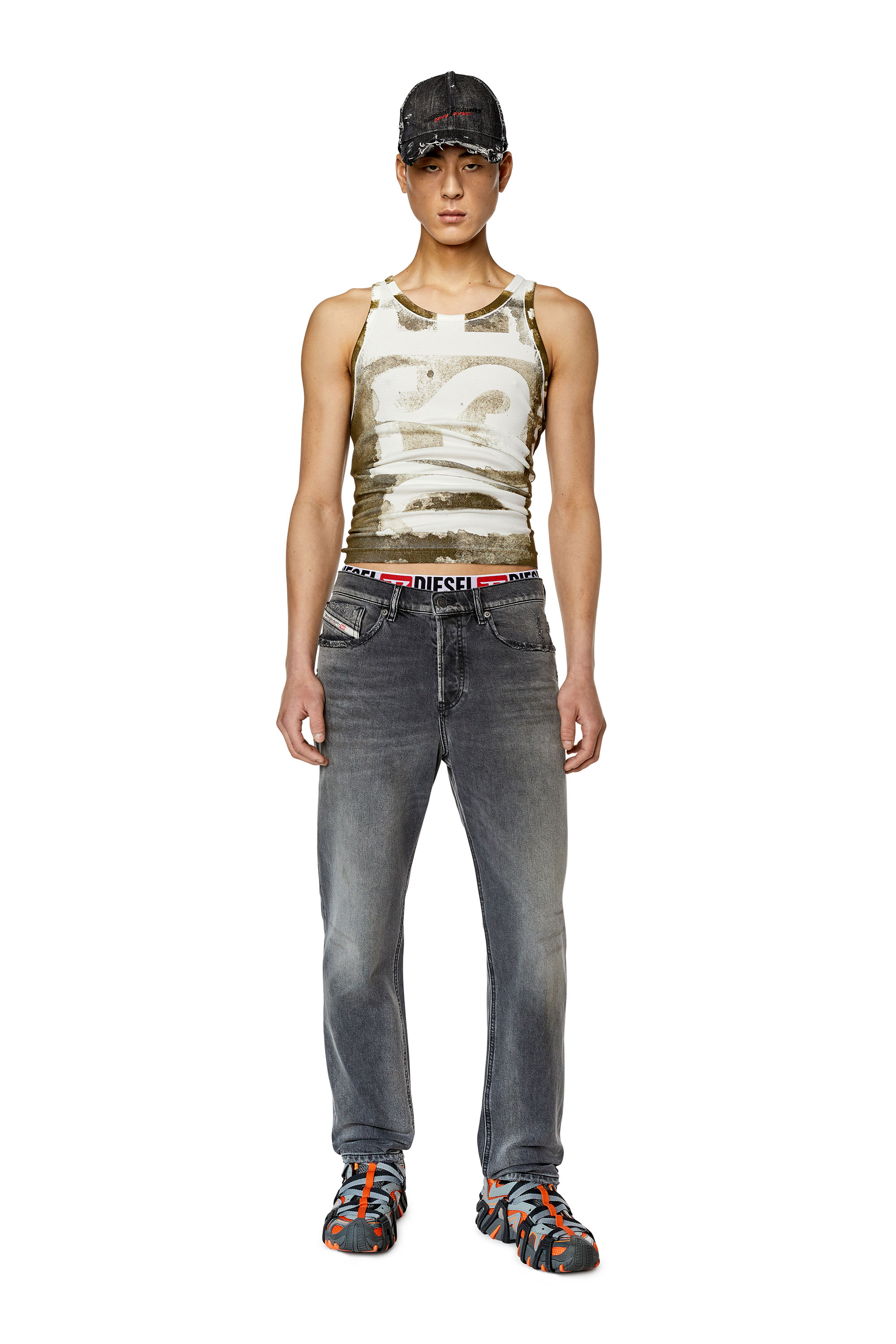 Diesel - 2005 D-Fining 09F17 Tapered Jeans, Schwarz/Dunkelgrau - Image 4
