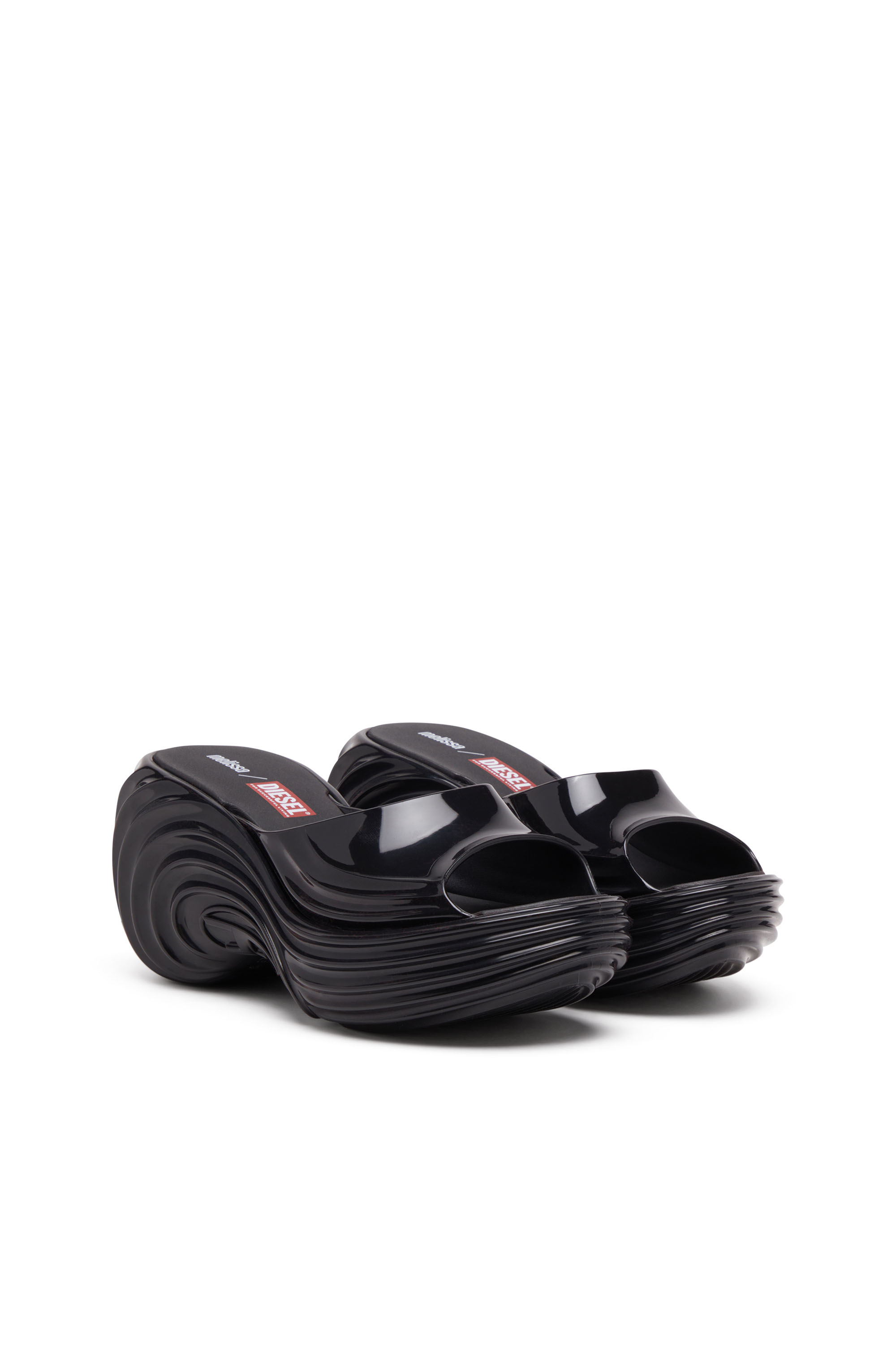 Diesel - MELISSA QUANTUM PLATFORM, Damen Plateau-Pantolette aus Melflex&reg; in Schwarz - 3