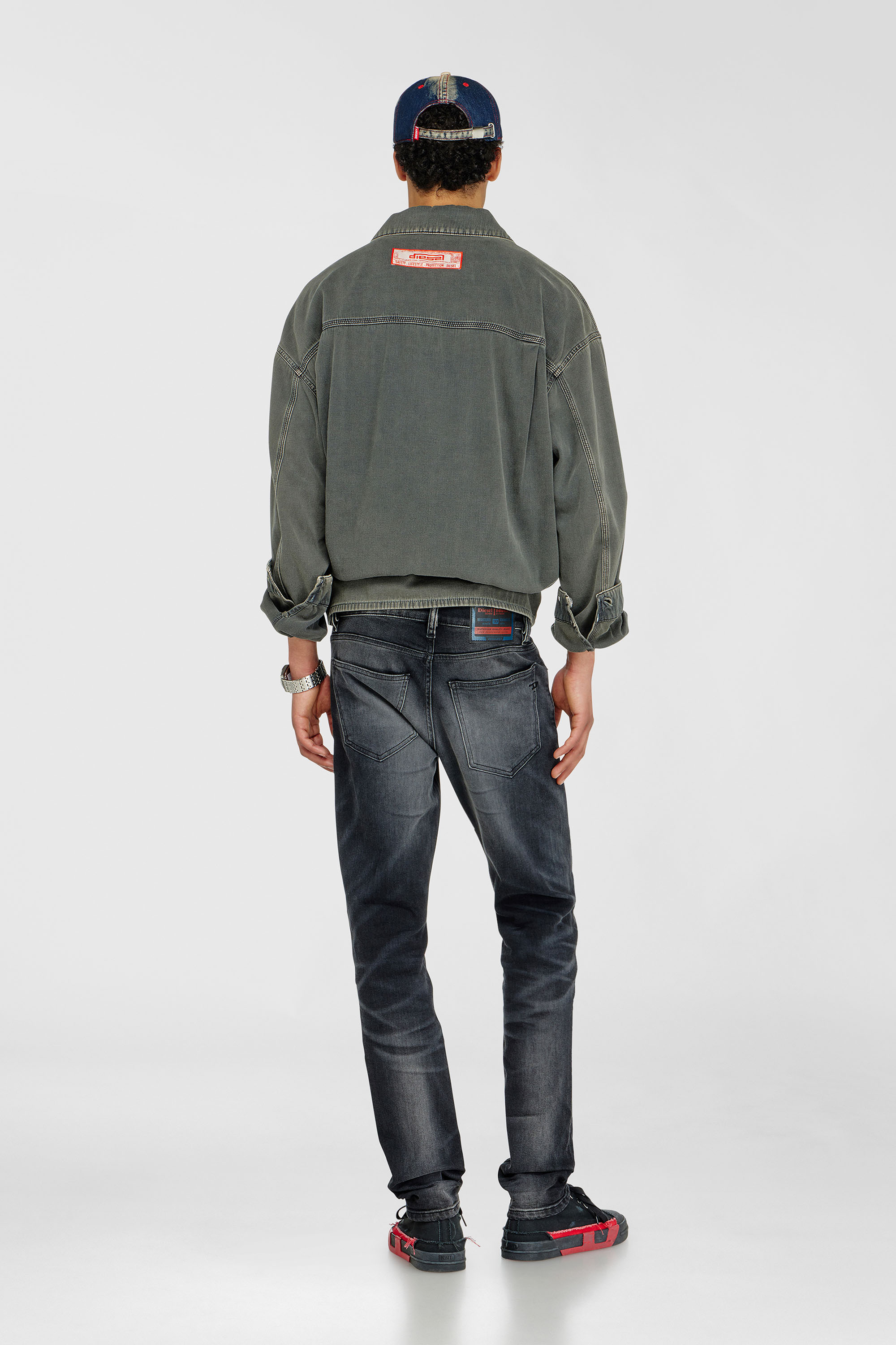 Diesel - Herren Slim Jeans 2019 D-Strukt 09P38, Schwarz/Dunkelgrau - 3