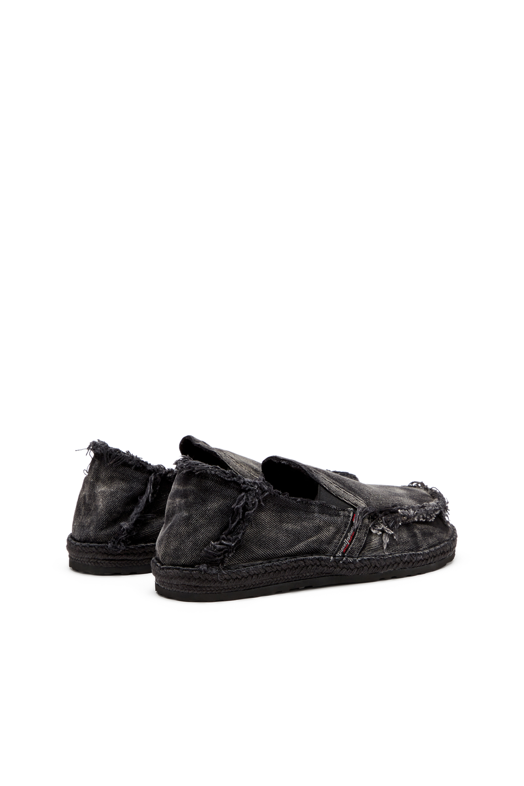 Diesel - D-LUKAS ESP, Herren Loafer-Espadrilles aus vielgetragenem Denim in Schwarz - 4