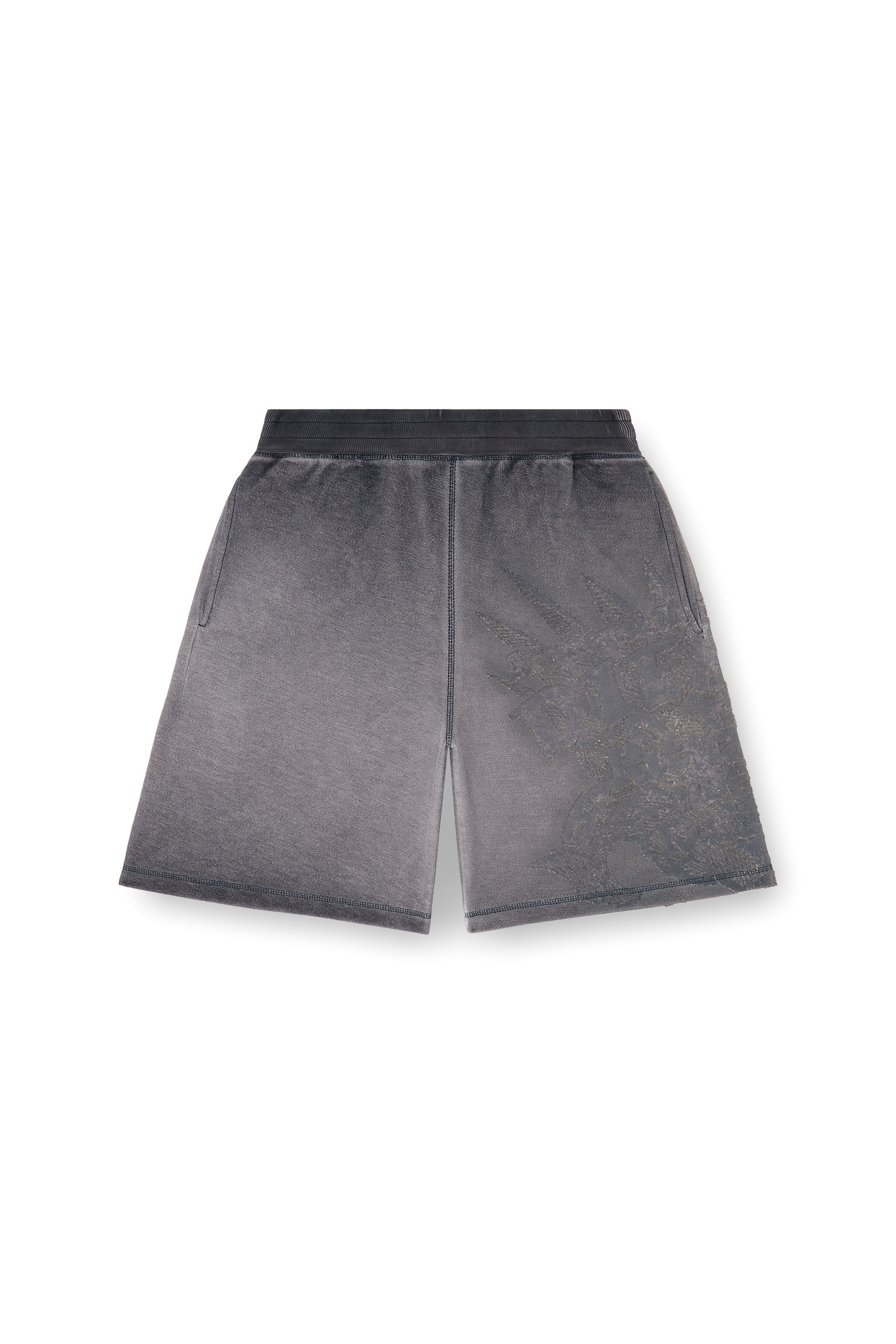Diesel - P-RAWCROW, Herren Sweatshorts mit D&eacute;vor&eacute;-Motiven in null - 4