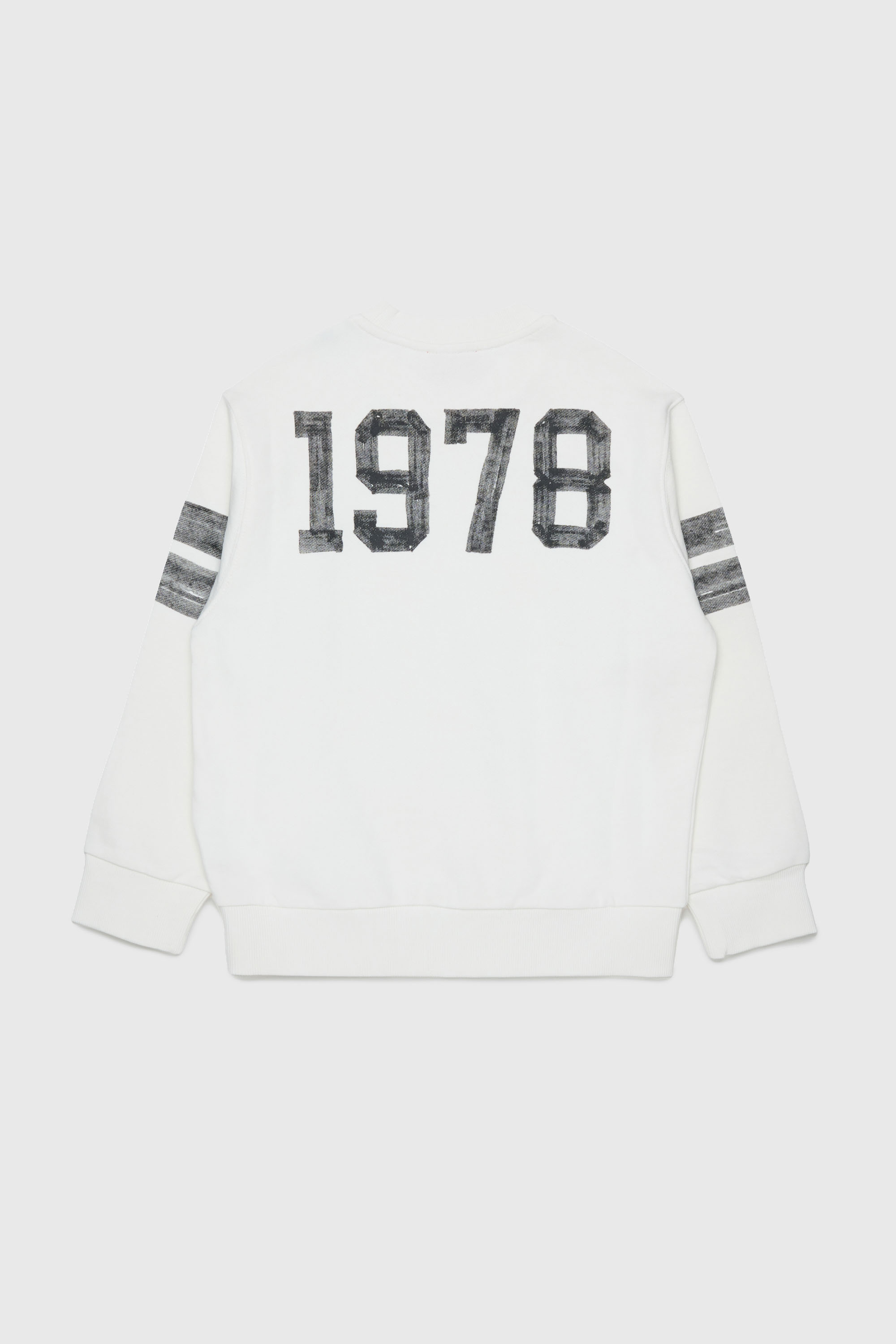 Diesel - SBAND OVER, Herren Sweatshirt mit Collegiate-Logo-Prints in Wei&szlig; - 2