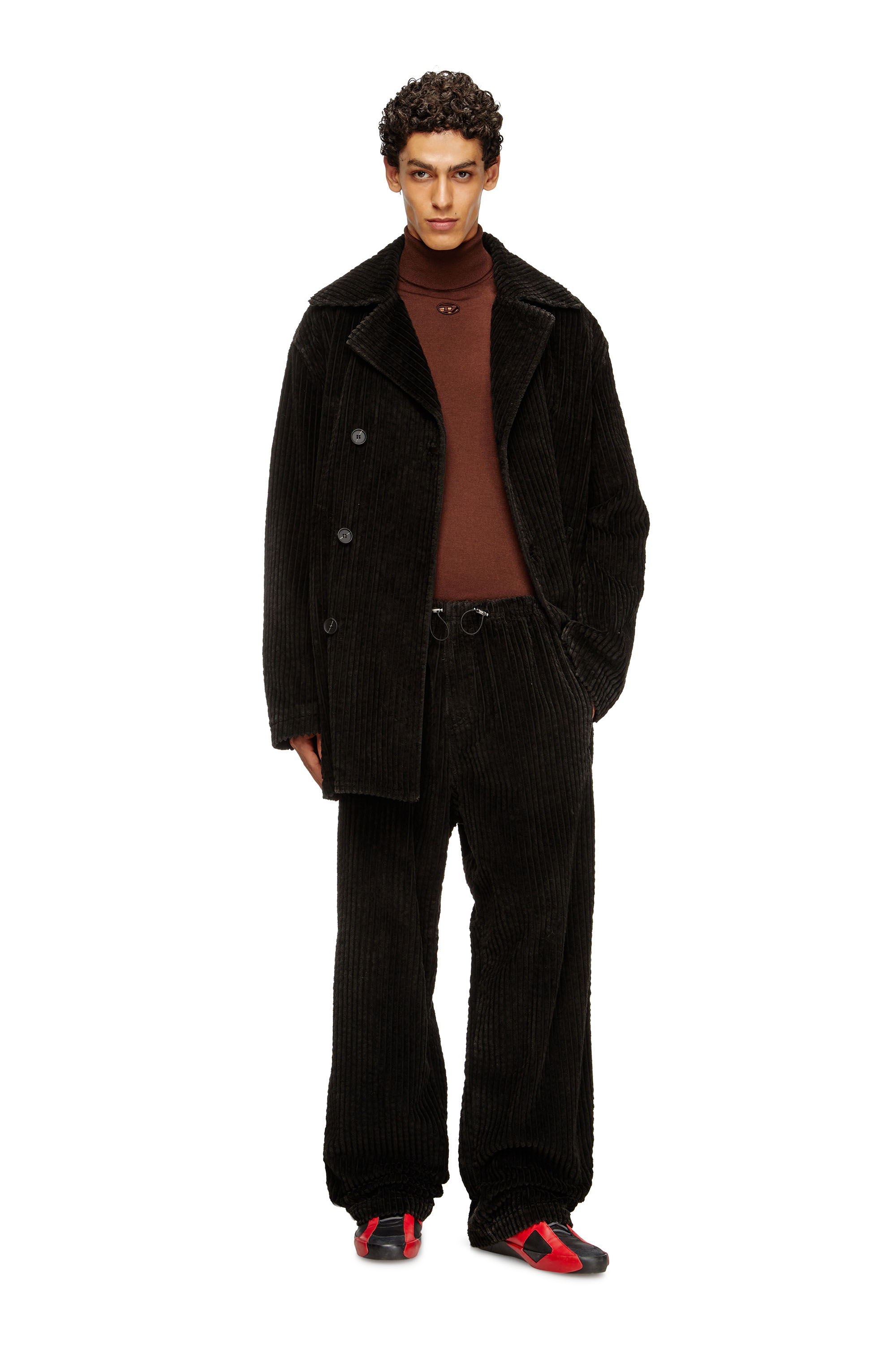 Diesel - W-OTIS, Herren Trenchcoat aus behandeltem Canvas in Braun - 1