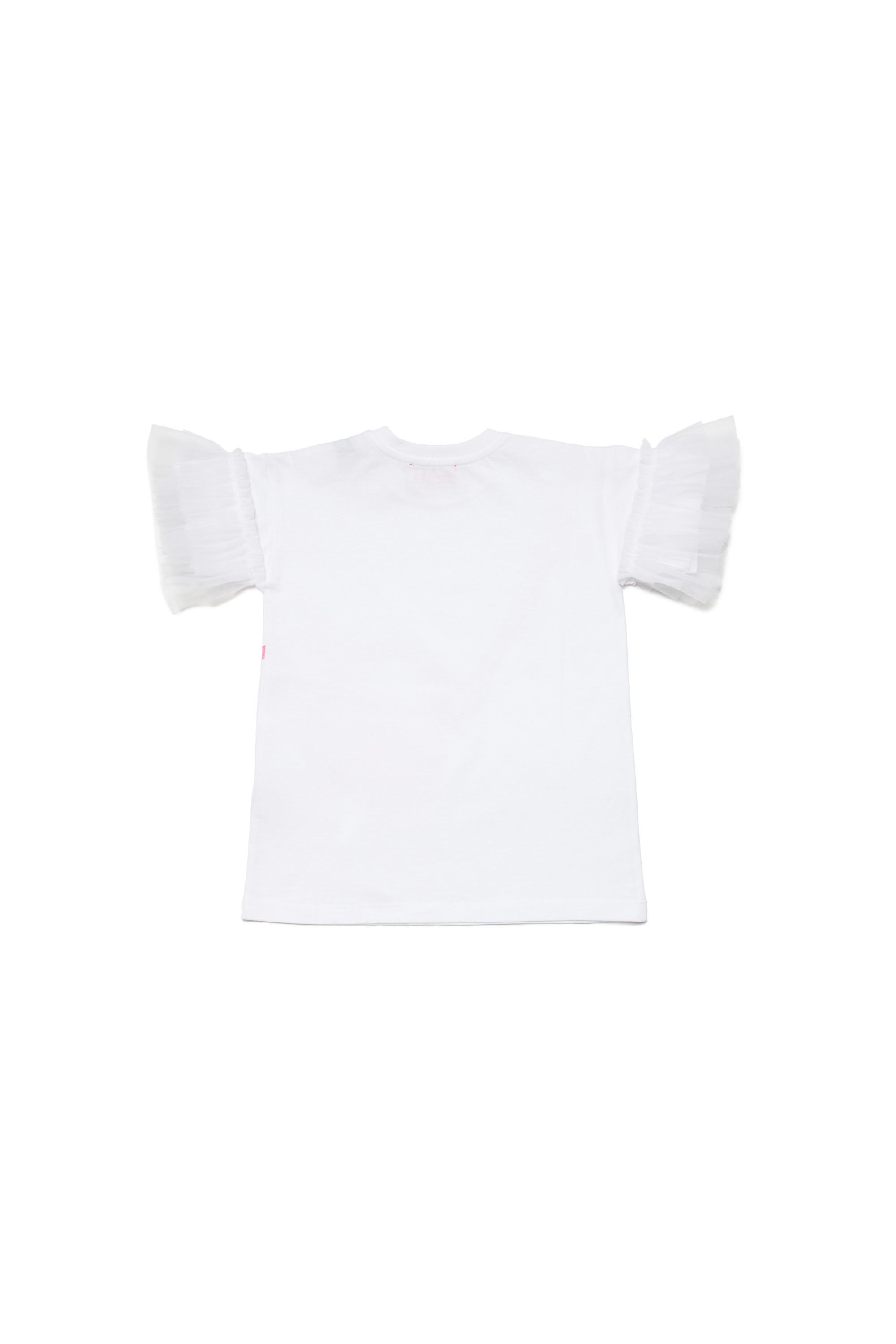 Diesel - DULCISIB, Damen T-Shirt-Kleid mit Trompe l'oeil-Tasche in Weiss - Image 2