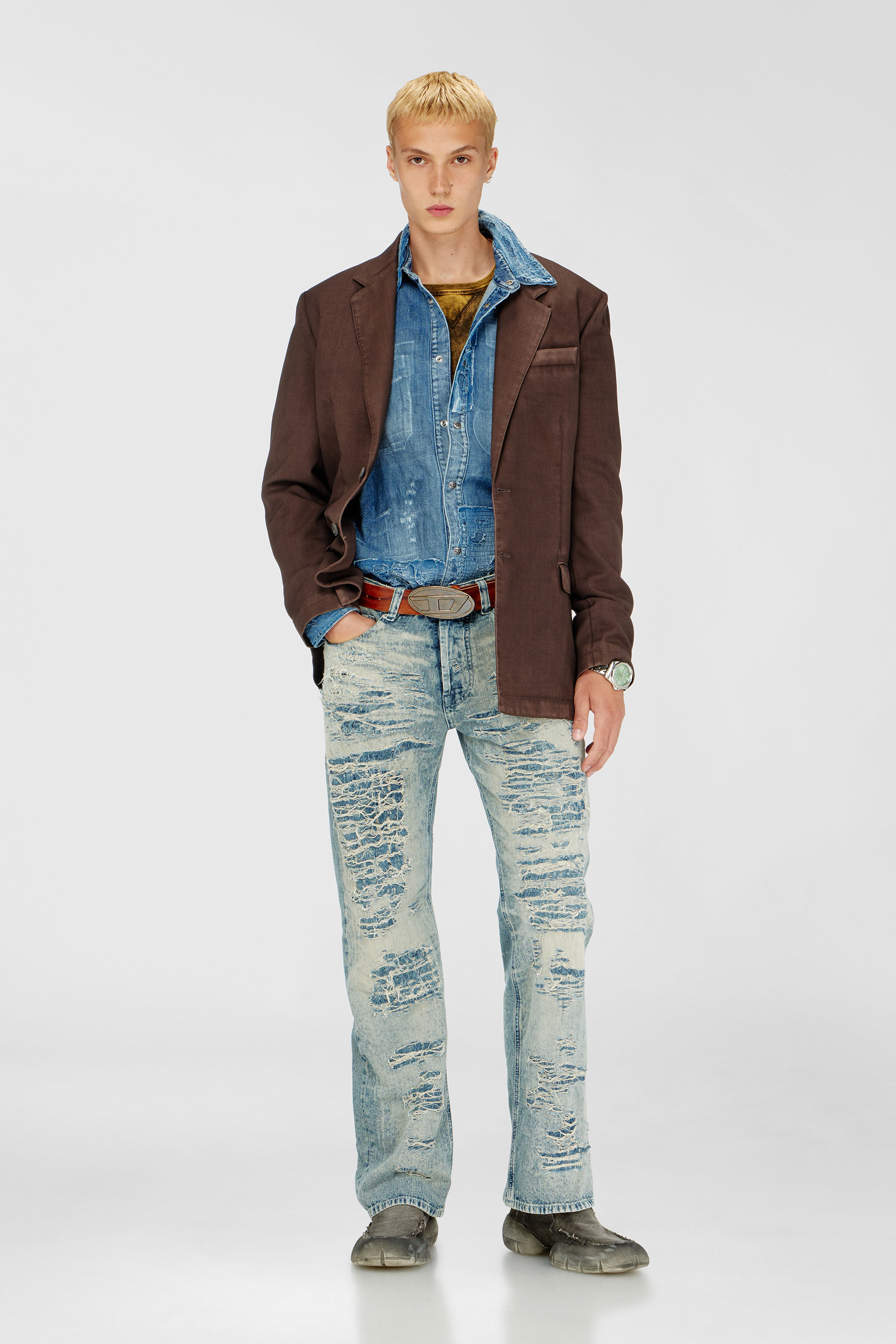 Diesel - Herren Relaxed Jeans 1980 D-Eeper 068YM, Mittelblau - 1