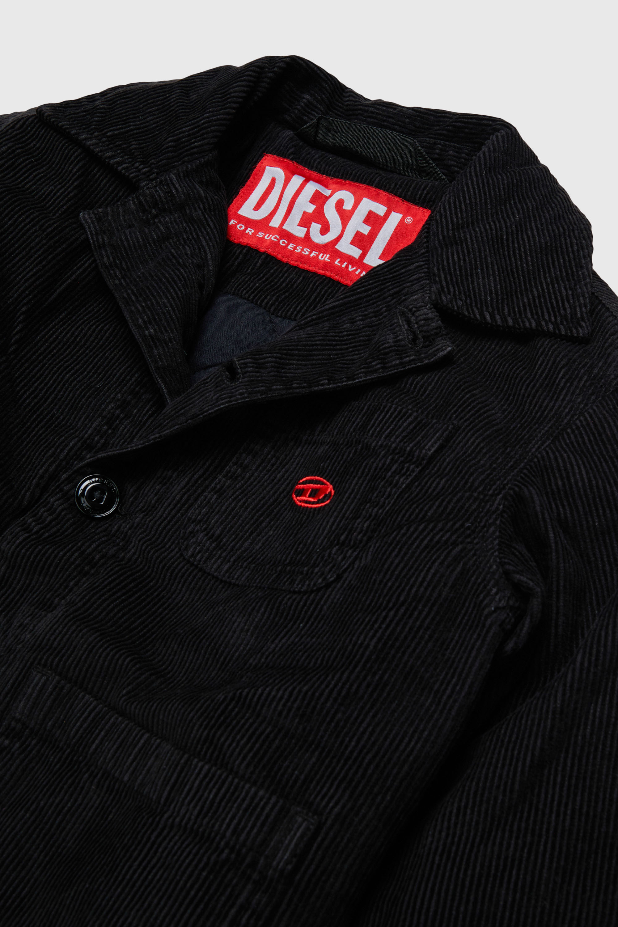 Diesel - JMILL, Herren Corduroy shirt jacket in Schwarz - 3