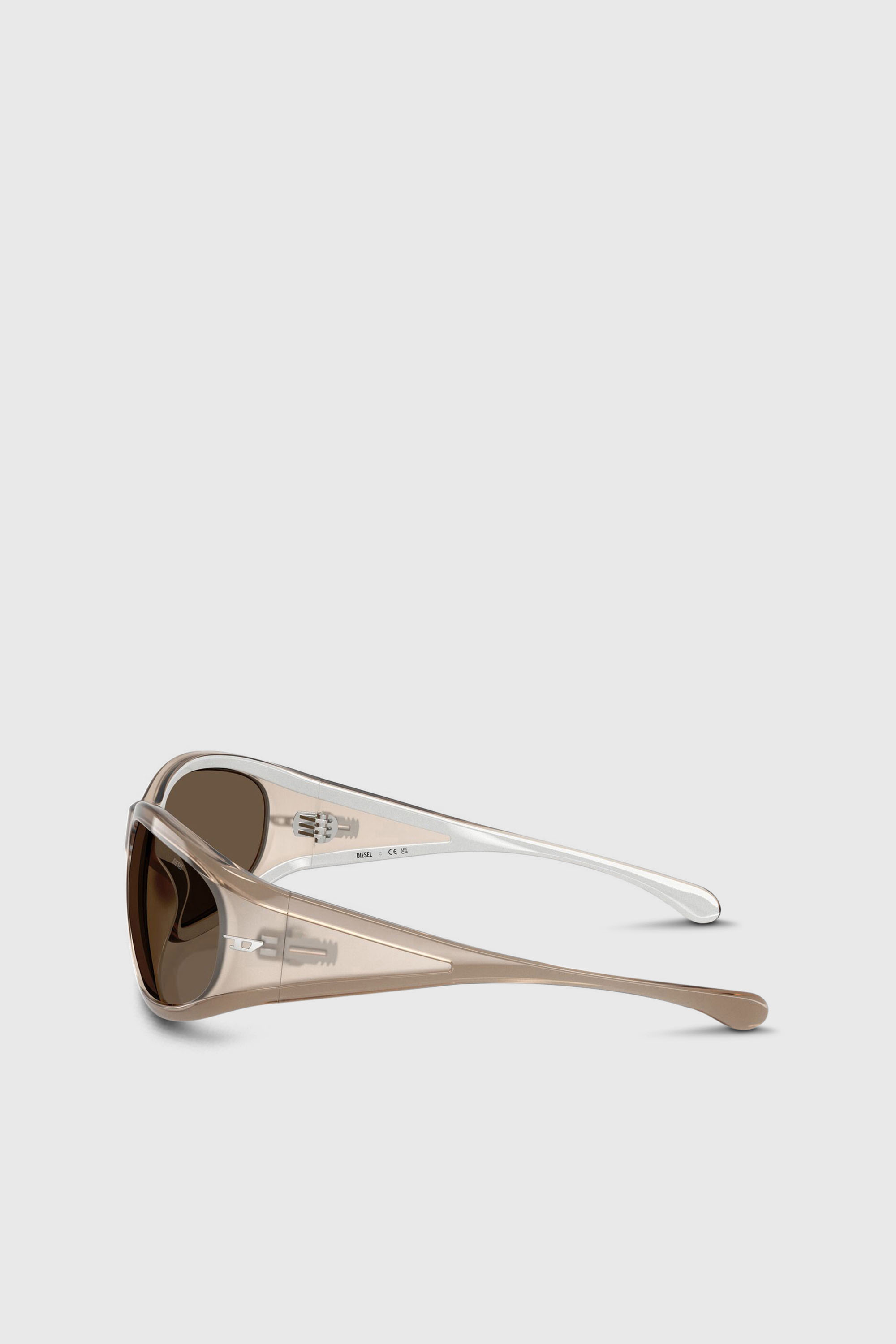Diesel - 0DL3002, Unisex's Rectangular sunglasses in acetate in Brown - 2