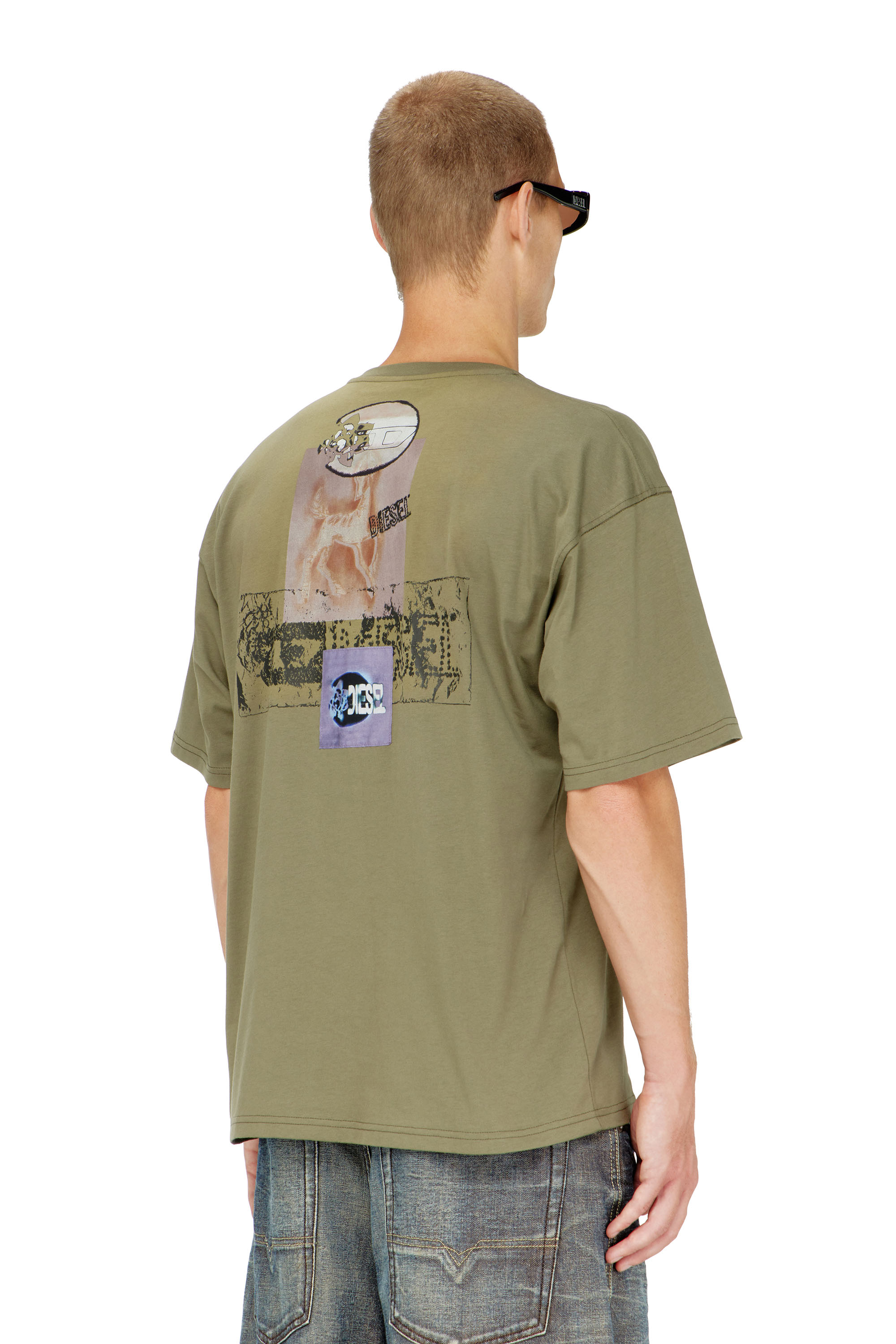 Diesel - T-BOXT-AA17, Herren T-shirt mit printed Graphic und patches in null - 4