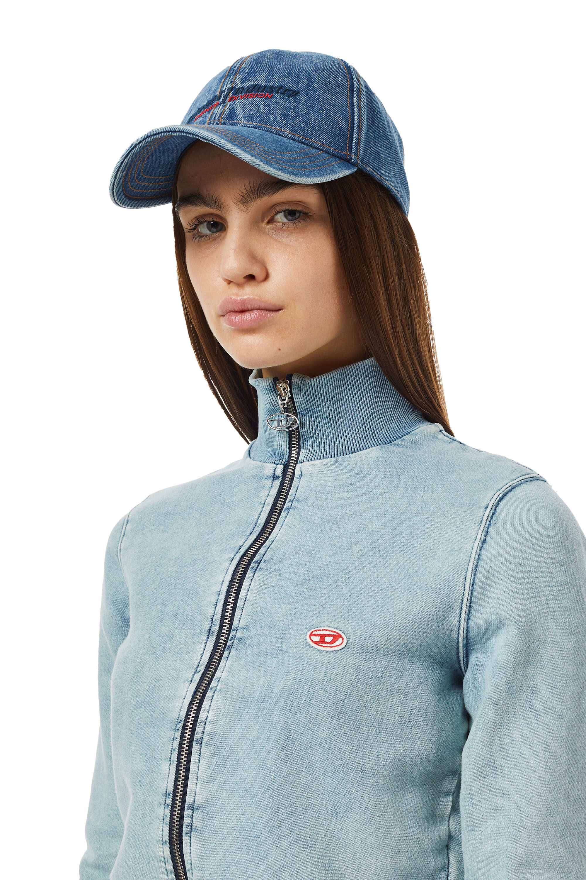Diesel - D-EMY TRACK DENIM SWEATSHIRT, Hellblau - Image 5