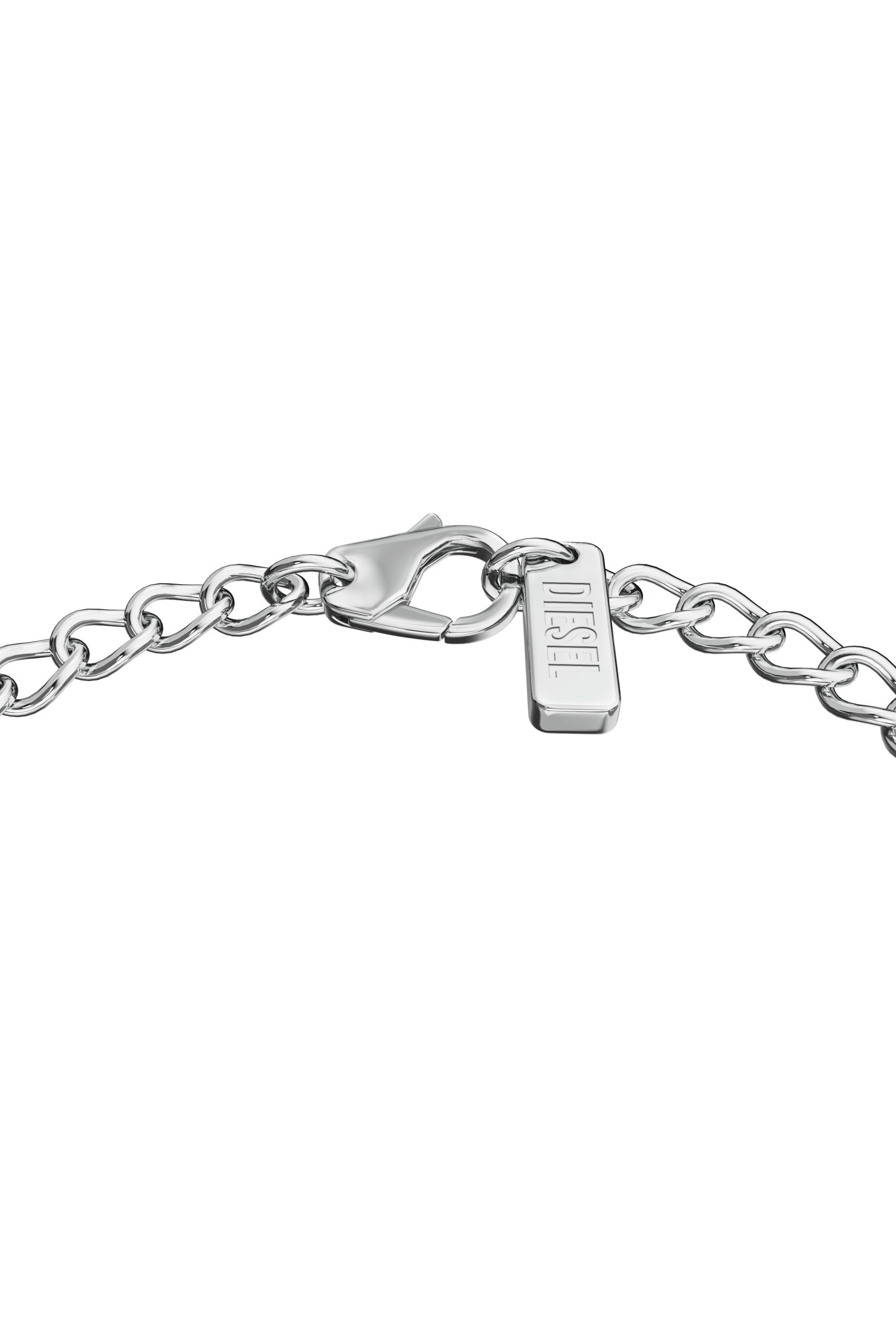 Diesel - DX1690040 JEWELLERY, Unisex Edelstahlarmband in Silber/Rot - 2