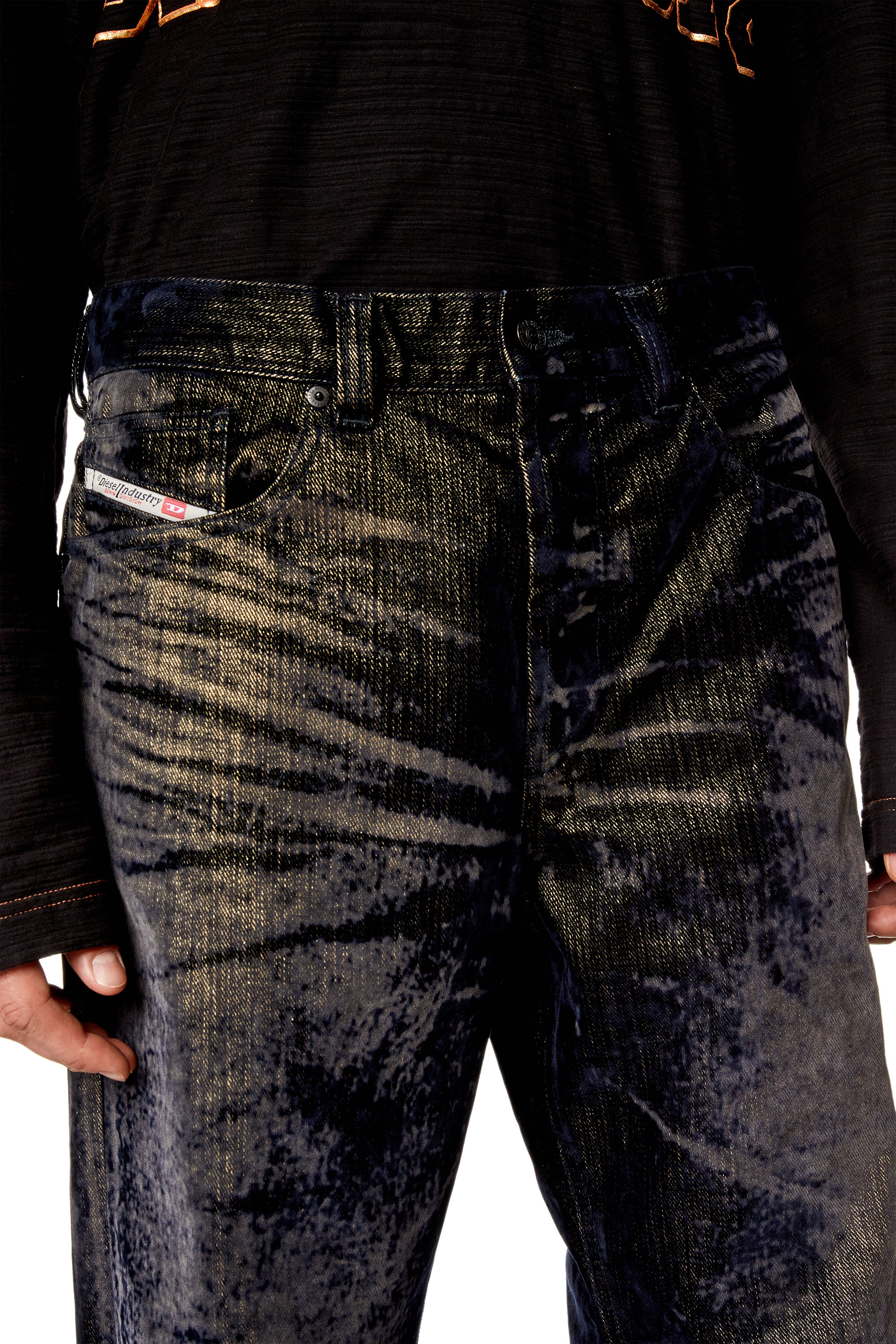 Diesel - Straight Jeans 2010 D-Macs 09I49, Schwarz/Dunkelgrau - Image 4