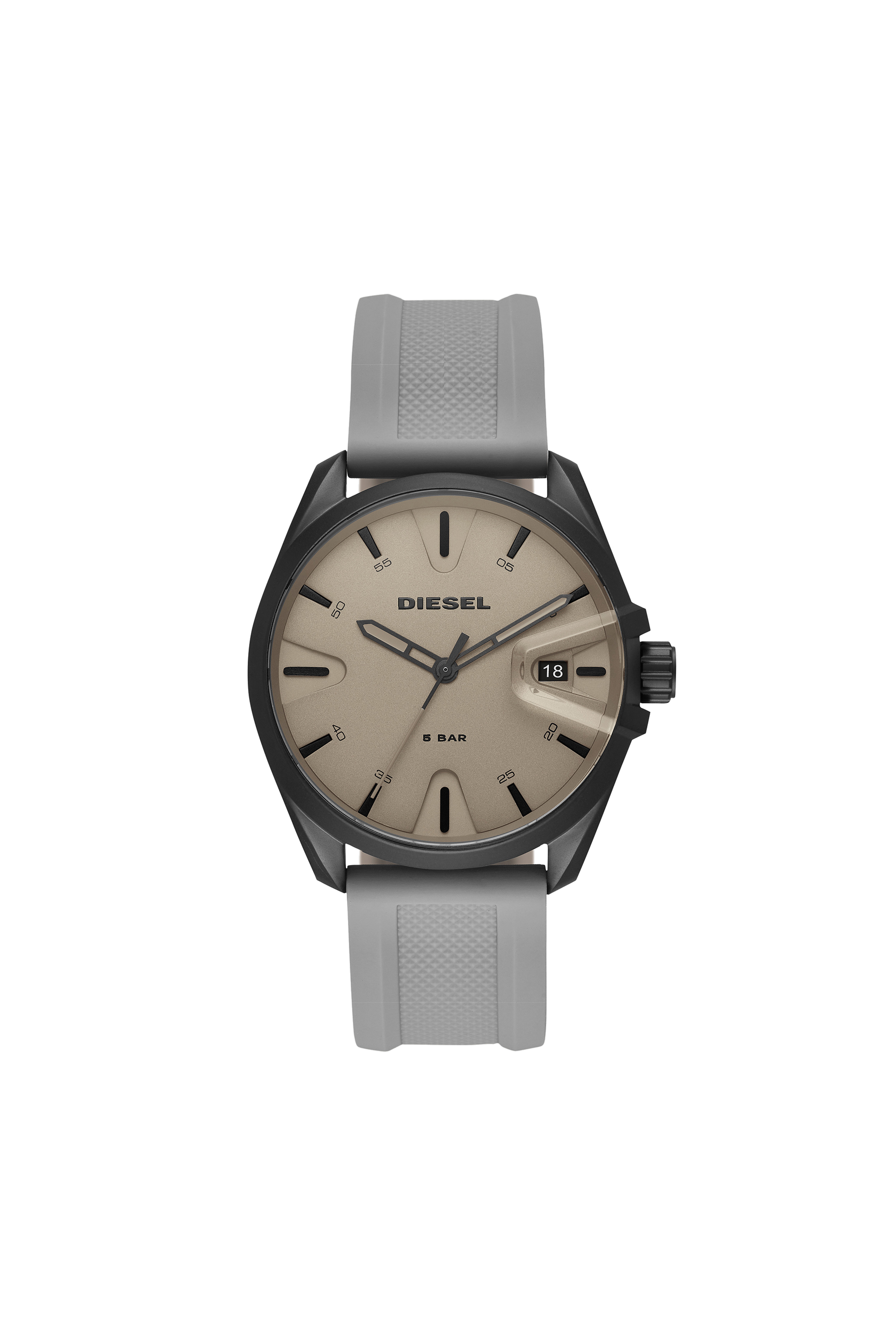 DZ1878 Man: MS9 three-hand gray silicone watch | Diesel