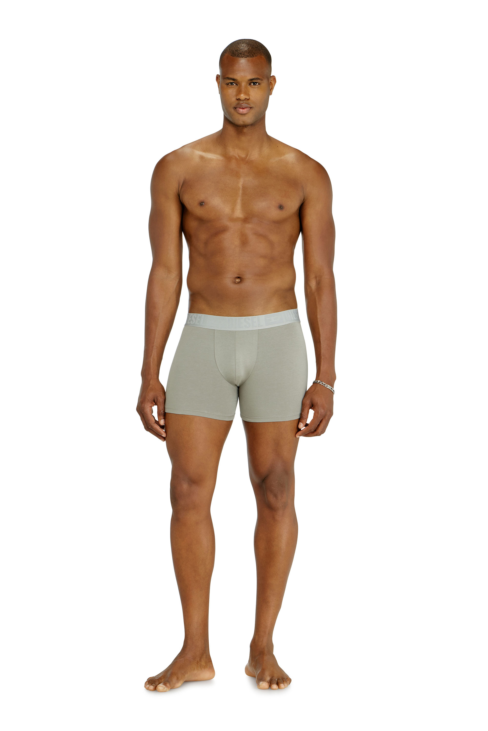 Diesel - SEBASTIAN-D-CORE-3PACK, Herren Boxer-Slips aus stretch-baumwolle im Dreierpack in Schwarz/Grau - 3