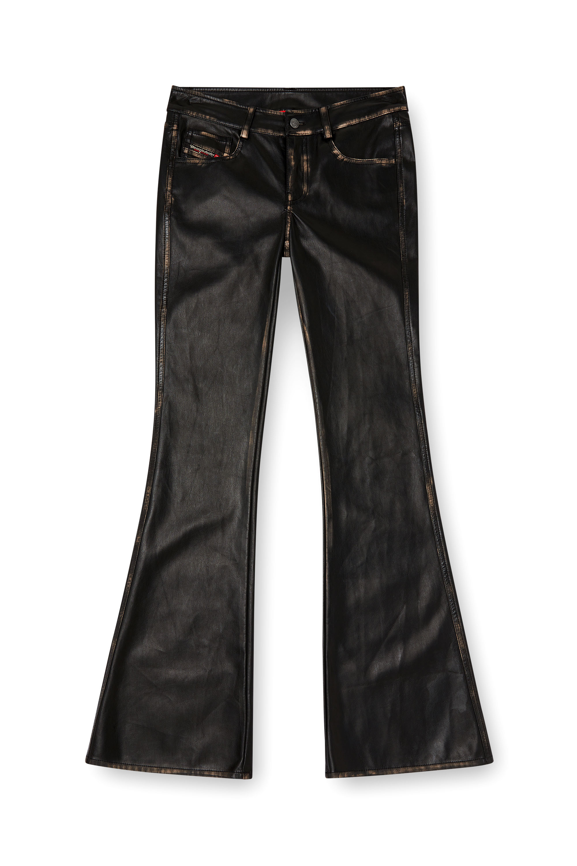 Diesel - P-STELLAR-Q1, Damen Five-Pocket-Hose aus Kunstleder in Schwarz - 2